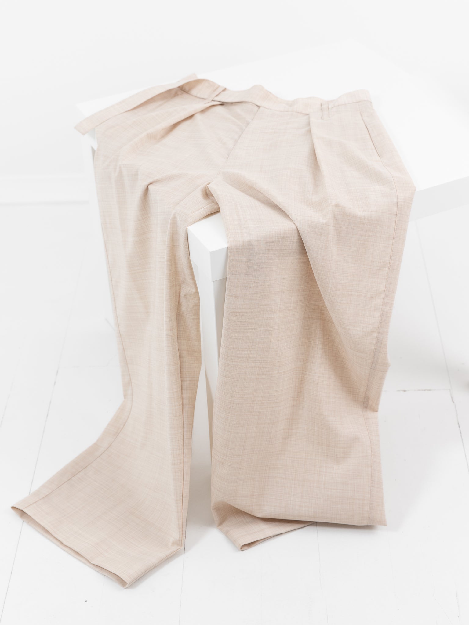 Wright + Doyle Single Pleat Trousers in Hay - WRIGHT + DOYLE at Worthwhile - shop PANT