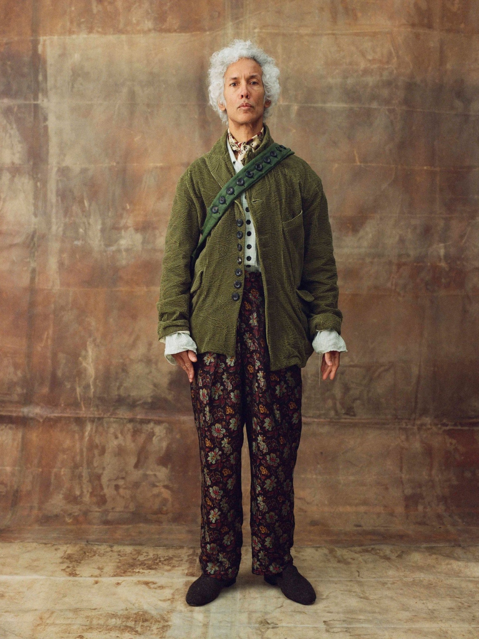 John Alexander Skelton Filigree Trouser in Black & Floral Silk - JOHN ALEXANDER SKELTON at Worthwhile - shop PANT