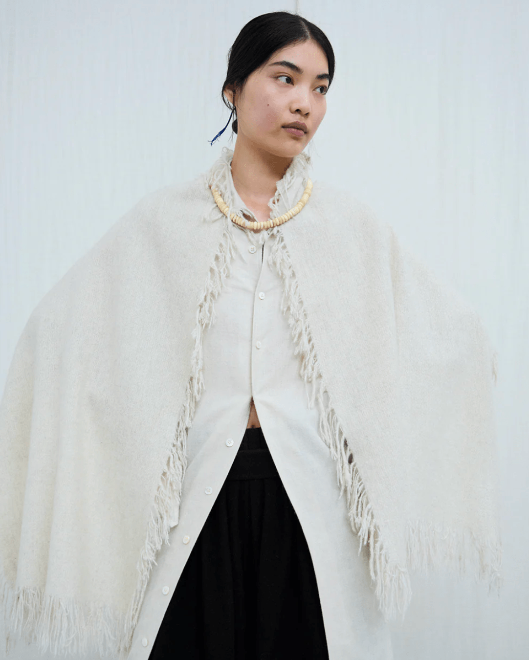 Norlha Nomad Net Crest Scarf in Natural White - NORLHA at Worthwhile - shop SCARF