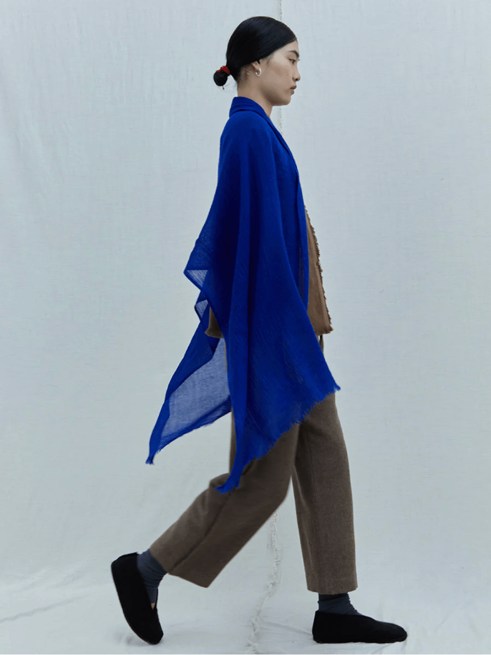 Norlha Price Light Scarf in Royal Blue - NORLHA at Worthwhile - shop SCARF