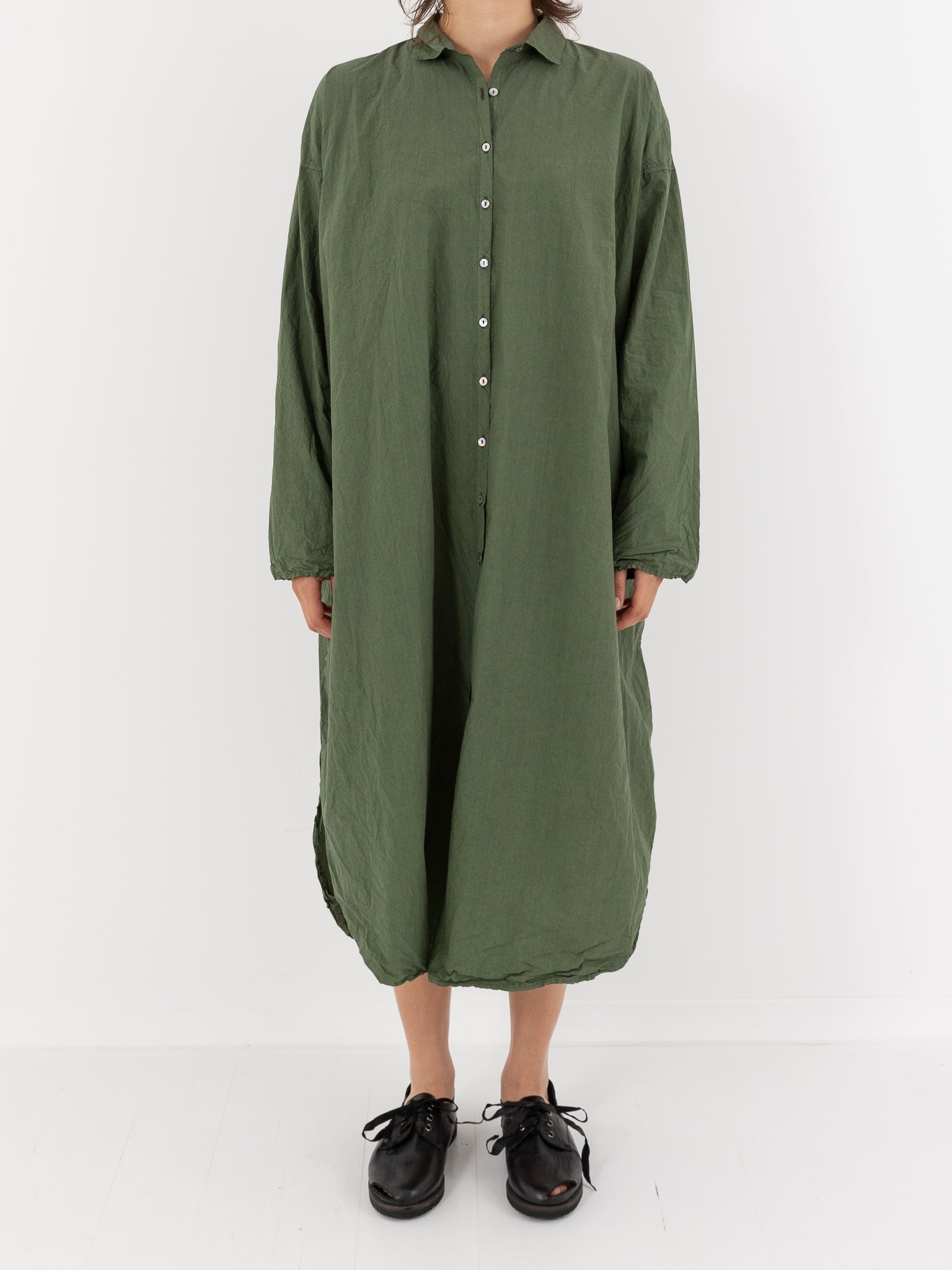 Album Di Famiglia Long Shirt Dress, Green - Worthwhile, Inc.