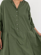 Album Di Famiglia Collar Dress, Green - Worthwhile, Inc.