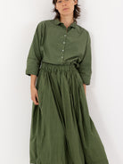 Album Di Famiglia Pleat Skirt, Green - Worthwhile, Inc.