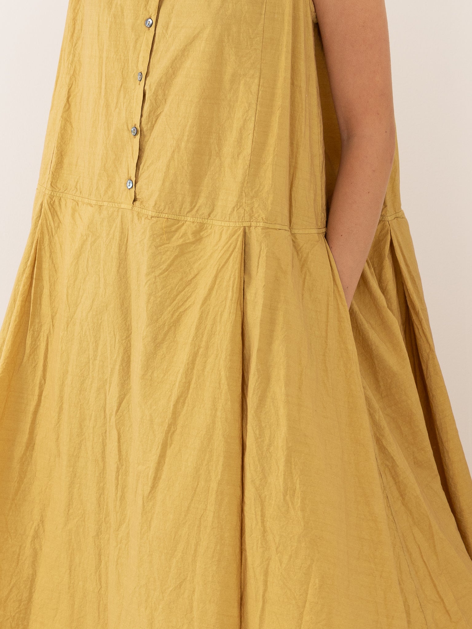 Album Di Famiglia Sleeveless Dress, Sun Yellow - Worthwhile, Inc.