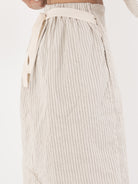 Album Di Famiglia Wrap Skirt, Natural Pinstripe - Worthwhile, Inc.