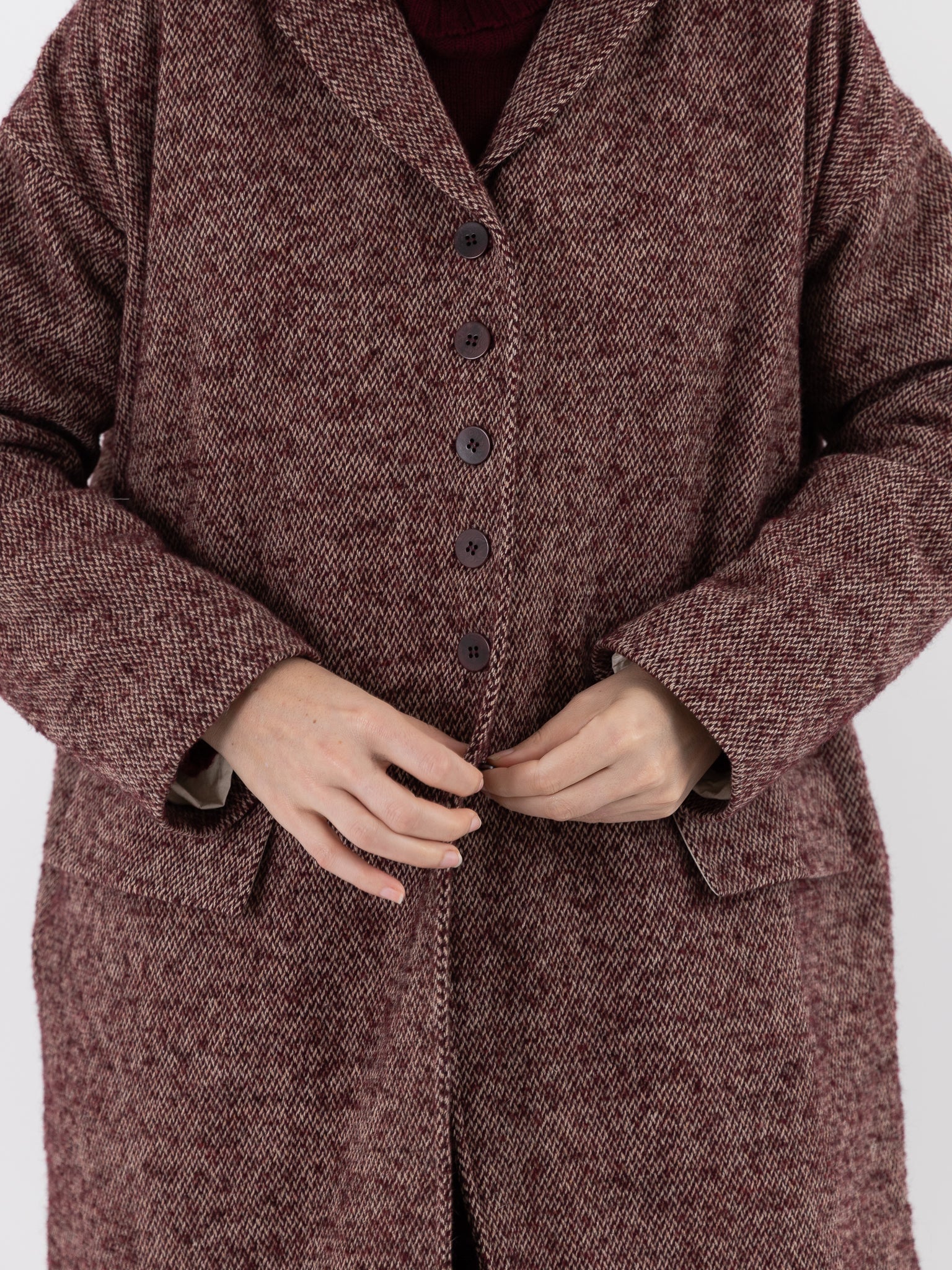 Album di Famiglia Egg Coat PW in Wine - ALBUM DI FAMIGLIA at Worthwhile - shop COAT