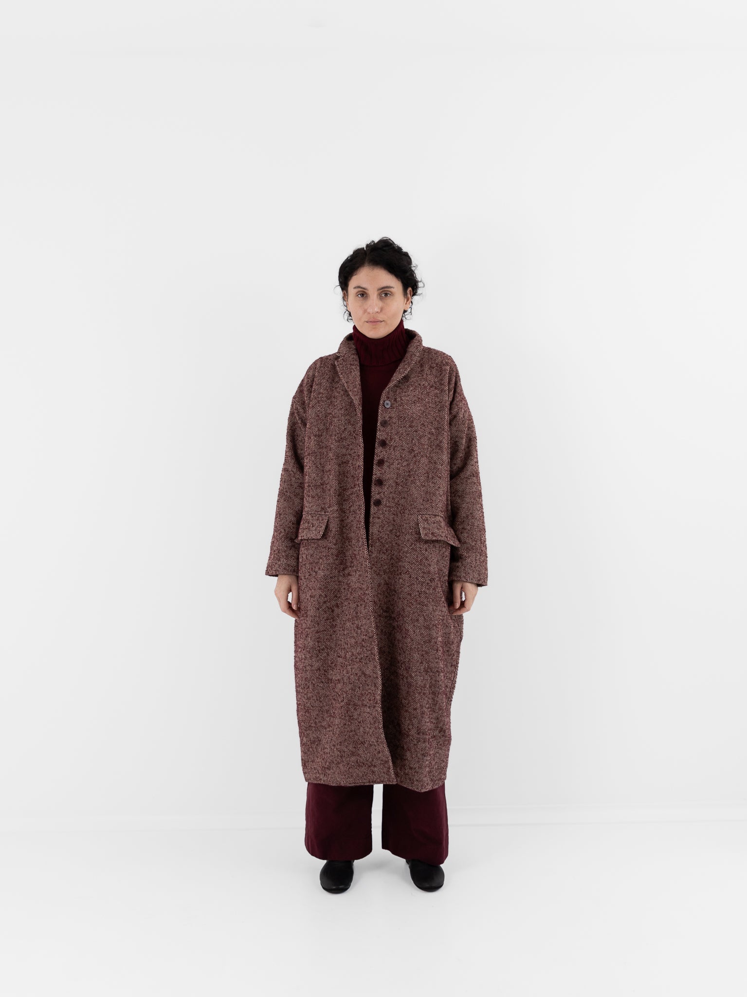 Album di Famiglia Egg Coat PW in Wine - ALBUM DI FAMIGLIA at Worthwhile - shop COAT