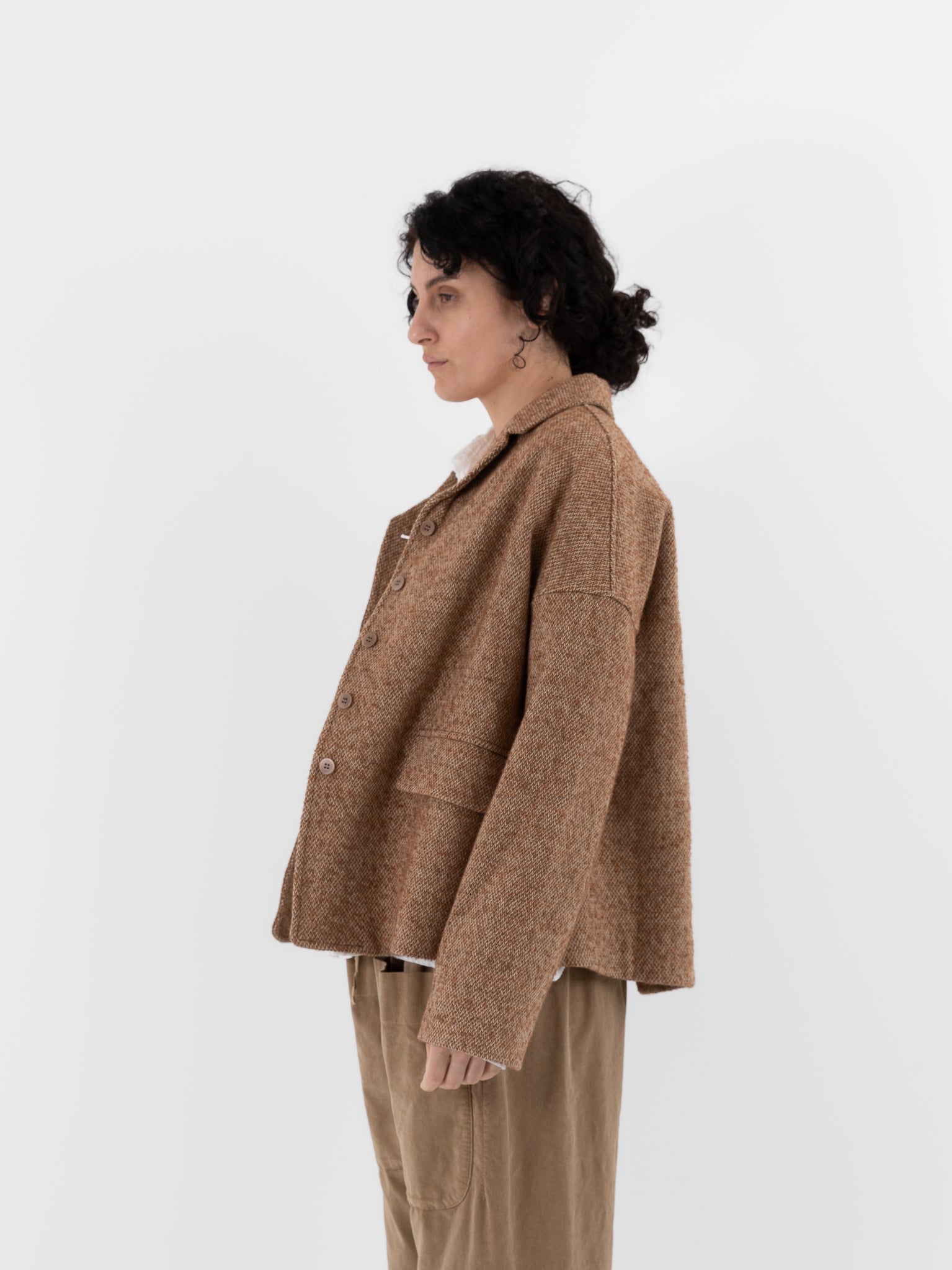 Album di Famiglia Loose Blazer PW in Honey - ALBUM DI FAMIGLIA at Worthwhile - shop JACKET