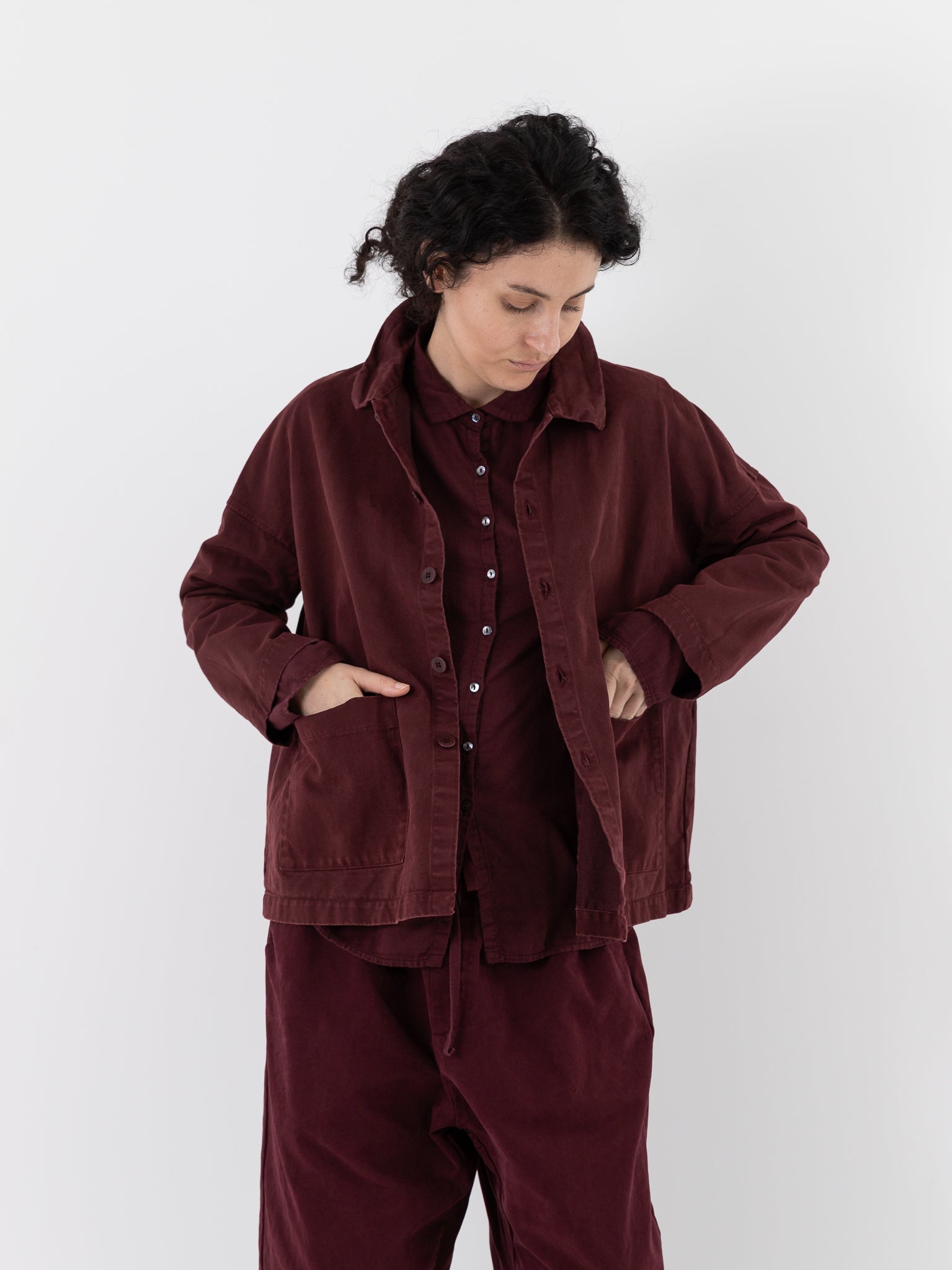 Album di Famiglia Overshirt WCC in Wine - ALBUM DI FAMIGLIA at Worthwhile - shop JACKET