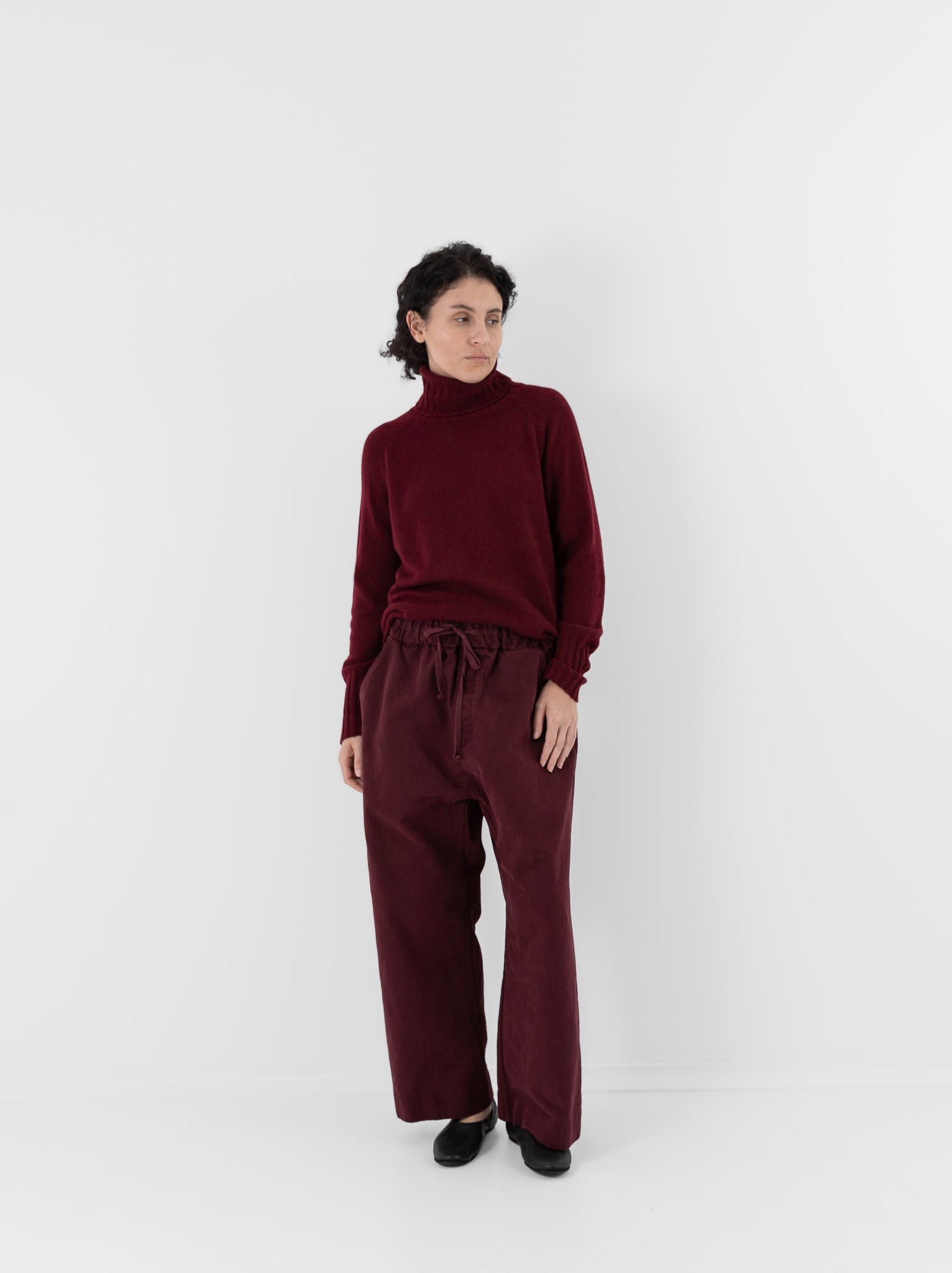 Album di Famiglia Wide & Long Trousers WCC in Wine - ALBUM DI FAMIGLIA at Worthwhile - shop PANT