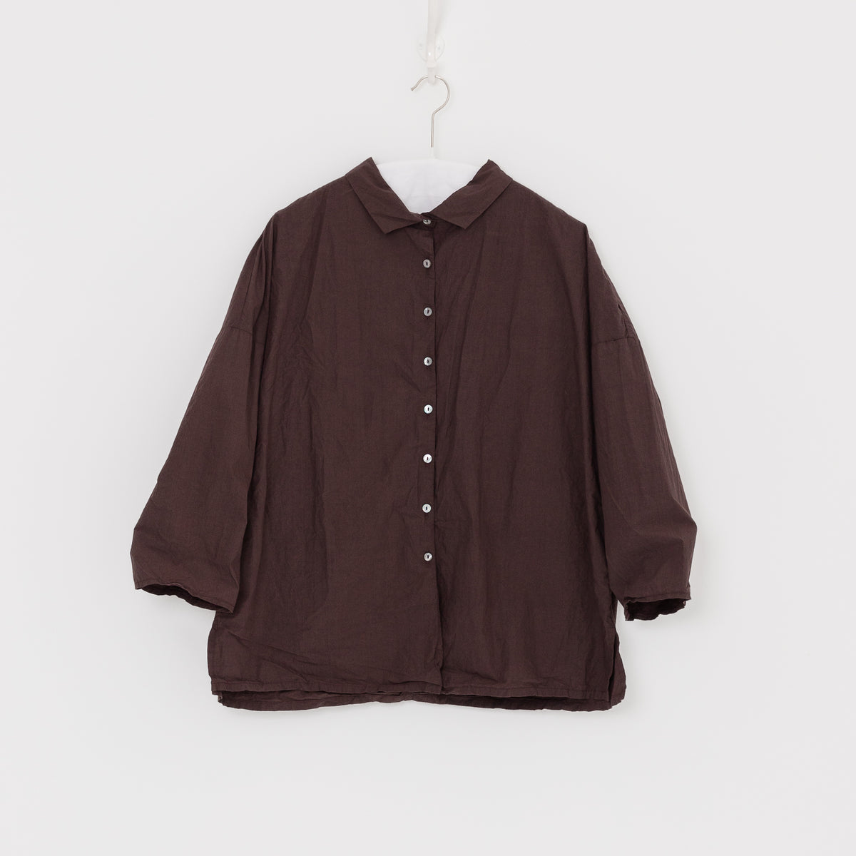 Album di Famiglia Short Collar Shirt in Grape TC at Worthwhile