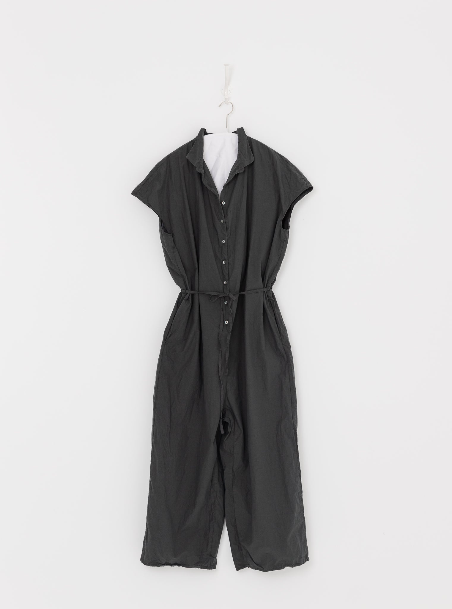 Album di Famiglia Collar Jumpsuit in Thyme TC - ALBUM DI FAMIGLIA at Worthwhile - shop JUMPSUIT