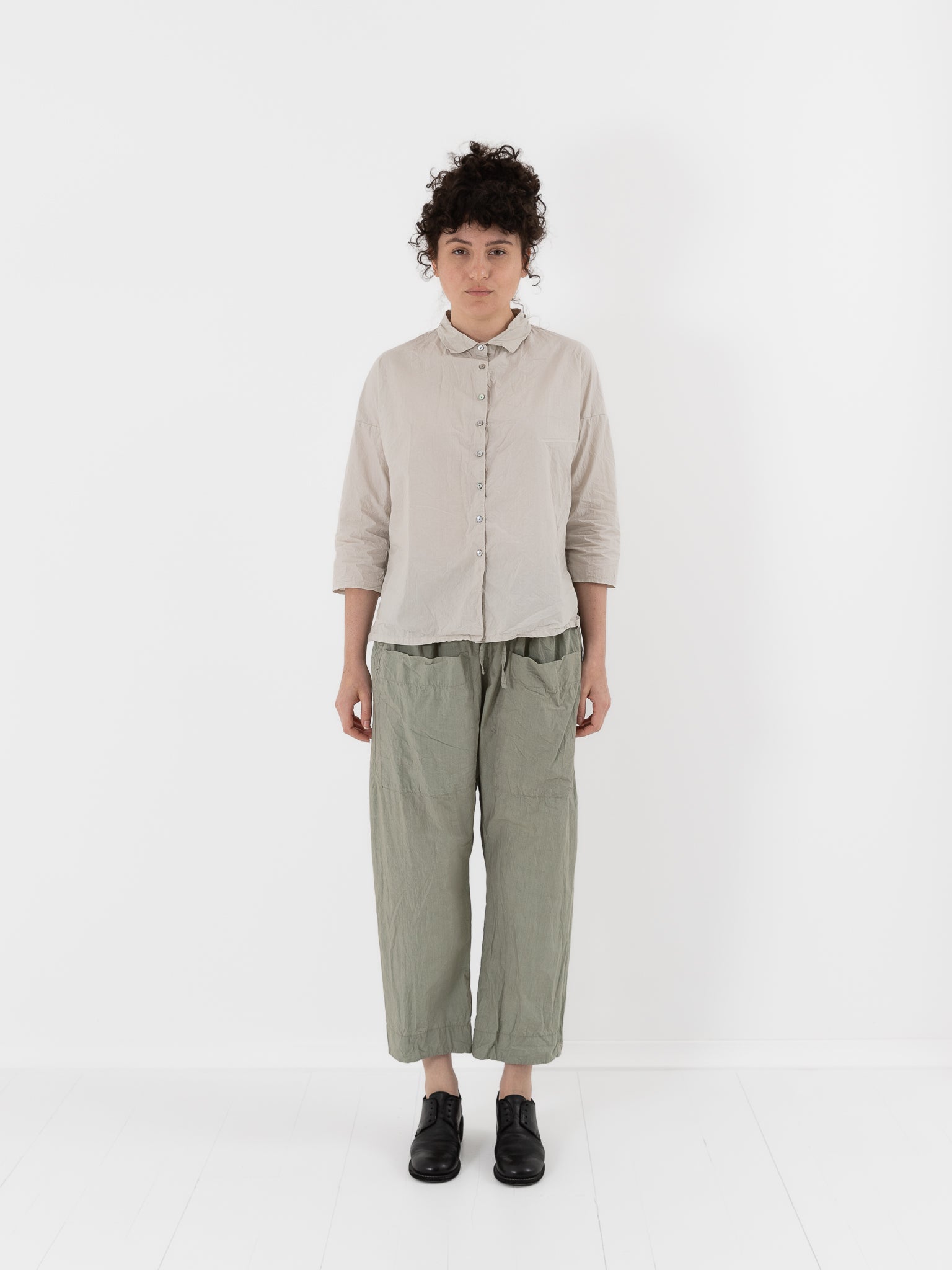 Album di Famiglia Braghe Trousers in Sage TC - ALBUM DI FAMIGLIA at Worthwhile - shop PANT