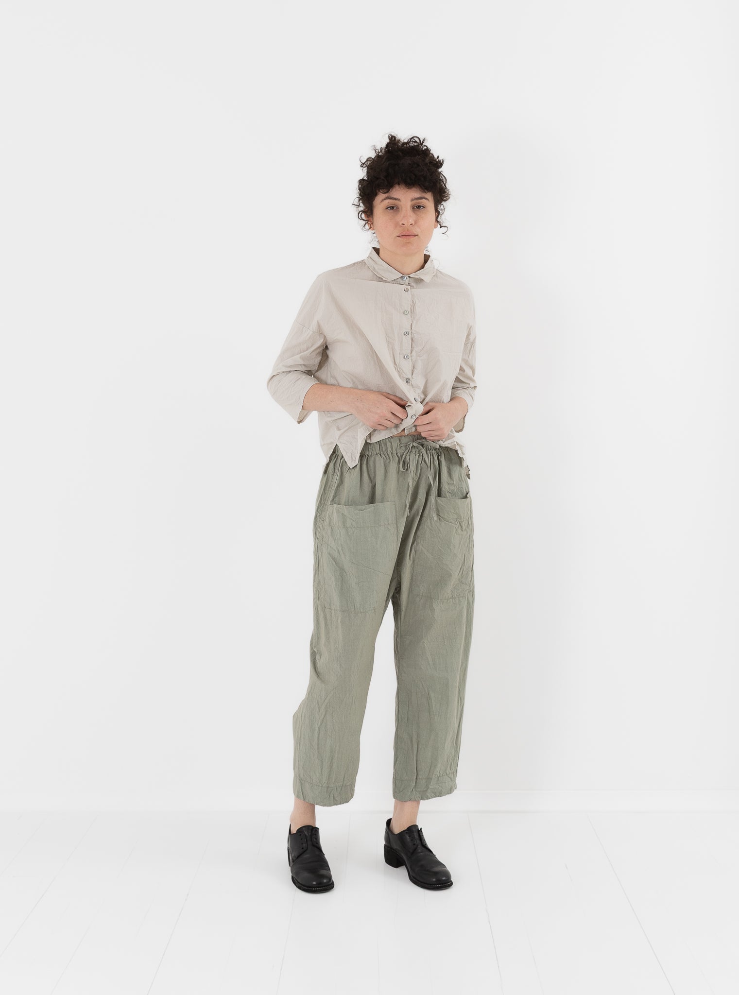 Album di Famiglia Braghe Trousers in Sage TC - ALBUM DI FAMIGLIA at Worthwhile - shop PANT