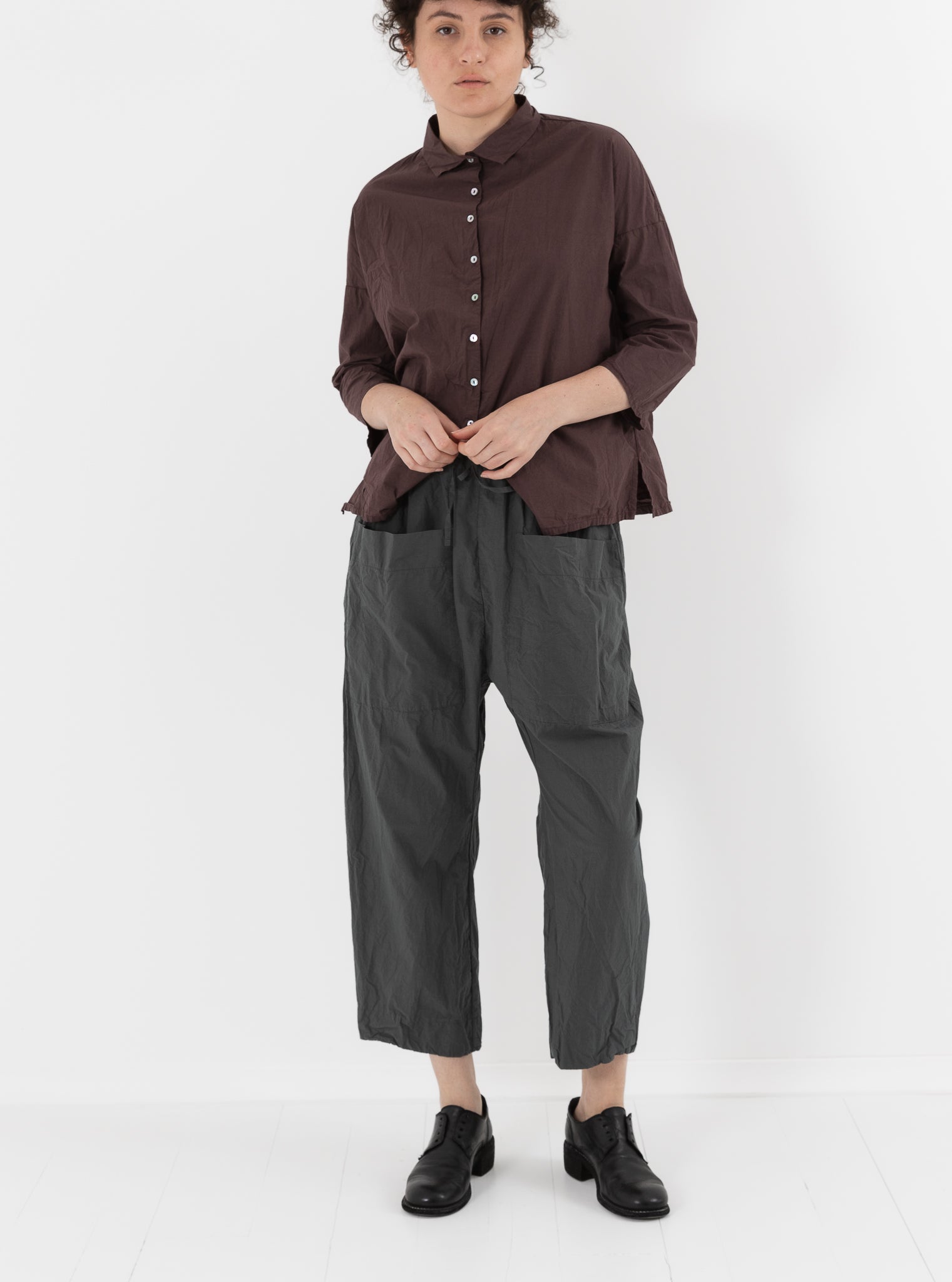 Album di Famiglia Braghe Trousers in Thyme TC - ALBUM DI FAMIGLIA at Worthwhile - shop PANT