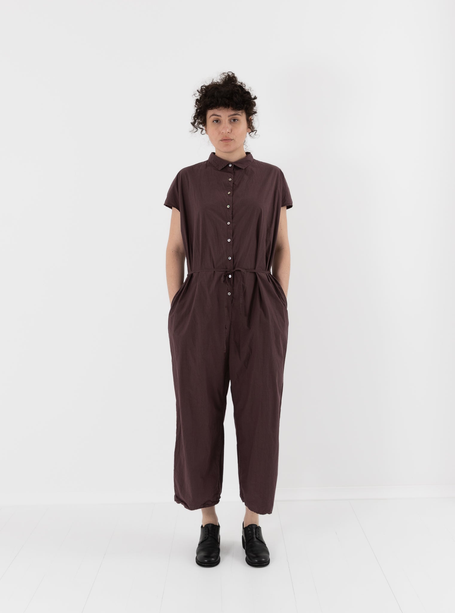 Album di Famiglia Collar Jumpsuit Grape TC - ALBUM DI FAMIGLIA at Worthwhile - shop JUMPSUIT
