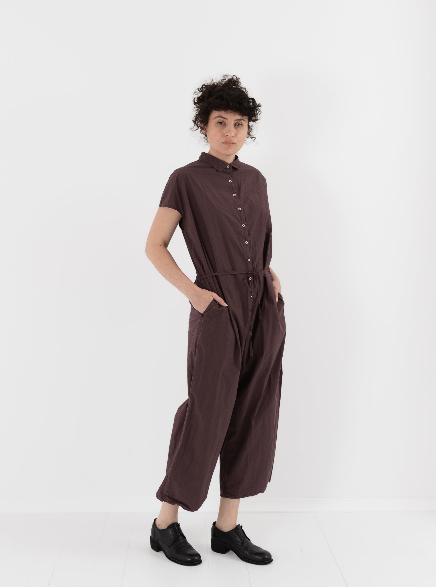 Album di Famiglia Collar Jumpsuit Grape TC - ALBUM DI FAMIGLIA at Worthwhile - shop JUMPSUIT