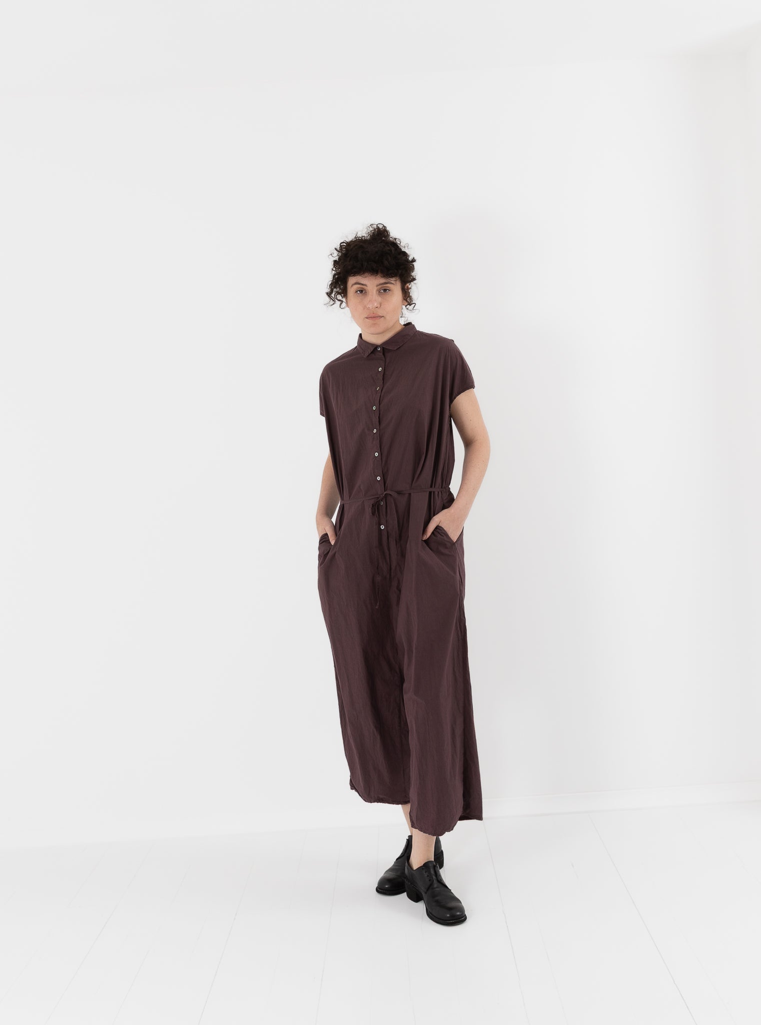 Album di Famiglia Collar Jumpsuit Grape TC - ALBUM DI FAMIGLIA at Worthwhile - shop JUMPSUIT