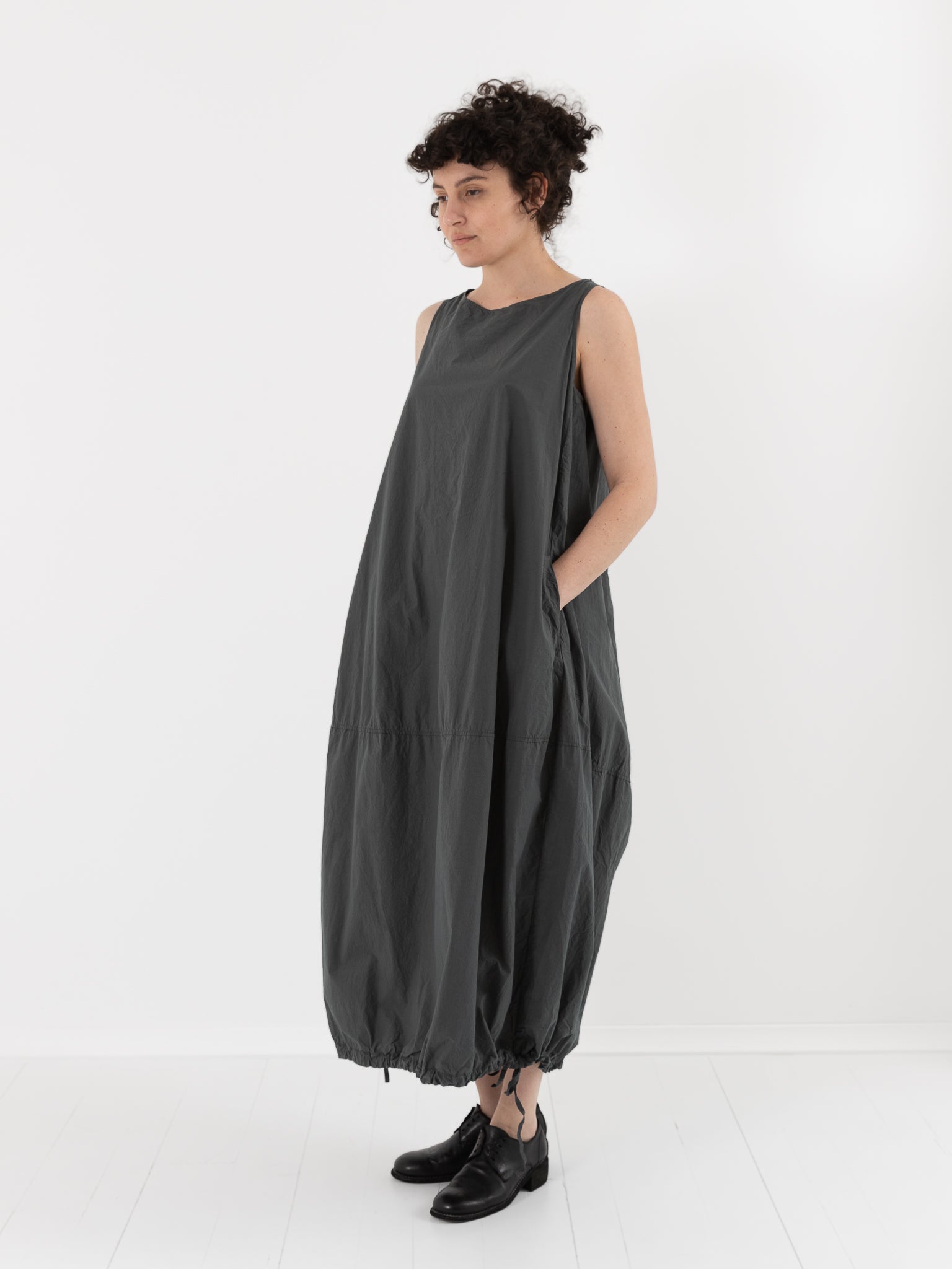 Album di Famiglia Balloon Dress in Thyme TC - ALBUM DI FAMIGLIA at Worthwhile - shop DRESS