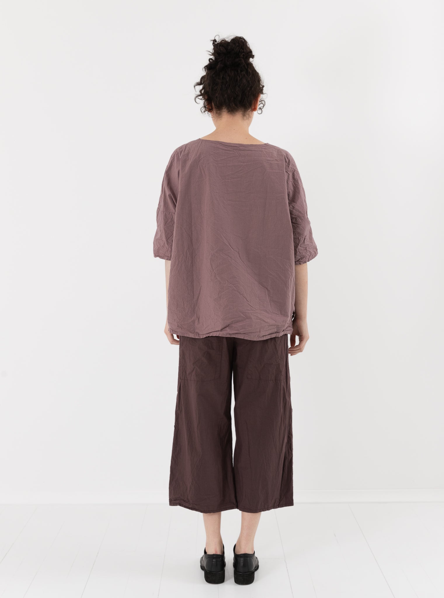 Album di Famiglia Wide & Short Trousers in Grape TC - ALBUM DI FAMIGLIA at Worthwhile - shop PANT