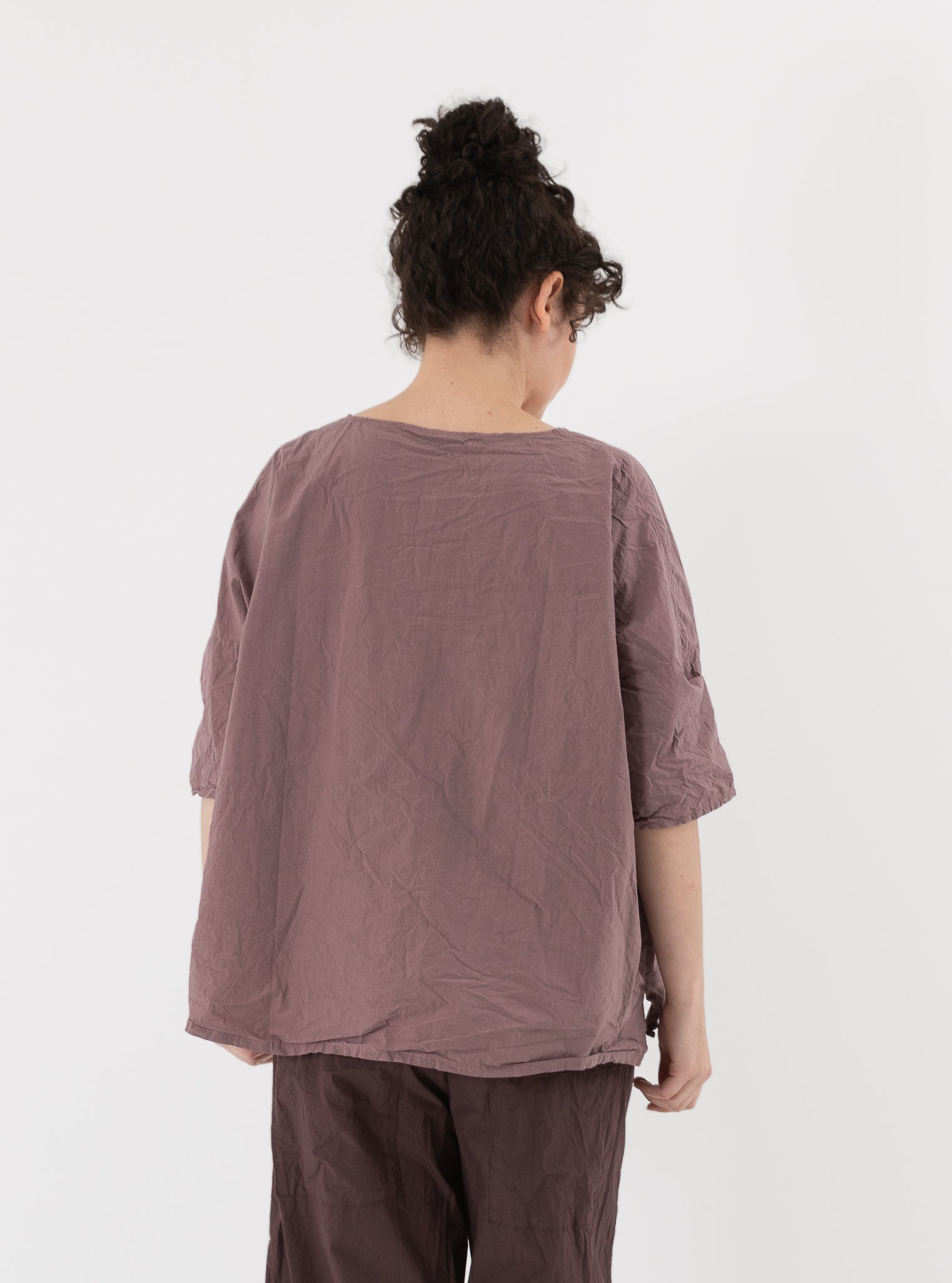 Album di Famiglia Simple Tee Shirt in Mauve TC - ALBUM DI FAMIGLIA at Worthwhile - shop TOP