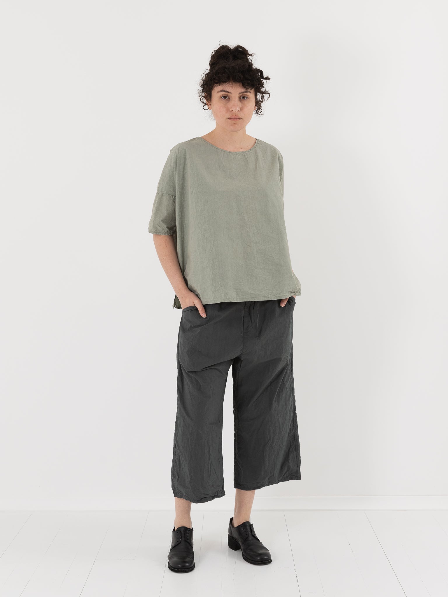 Album di Famiglia Simple Tee Shirt in Sage TC - ALBUM DI FAMIGLIA at Worthwhile - shop TOP