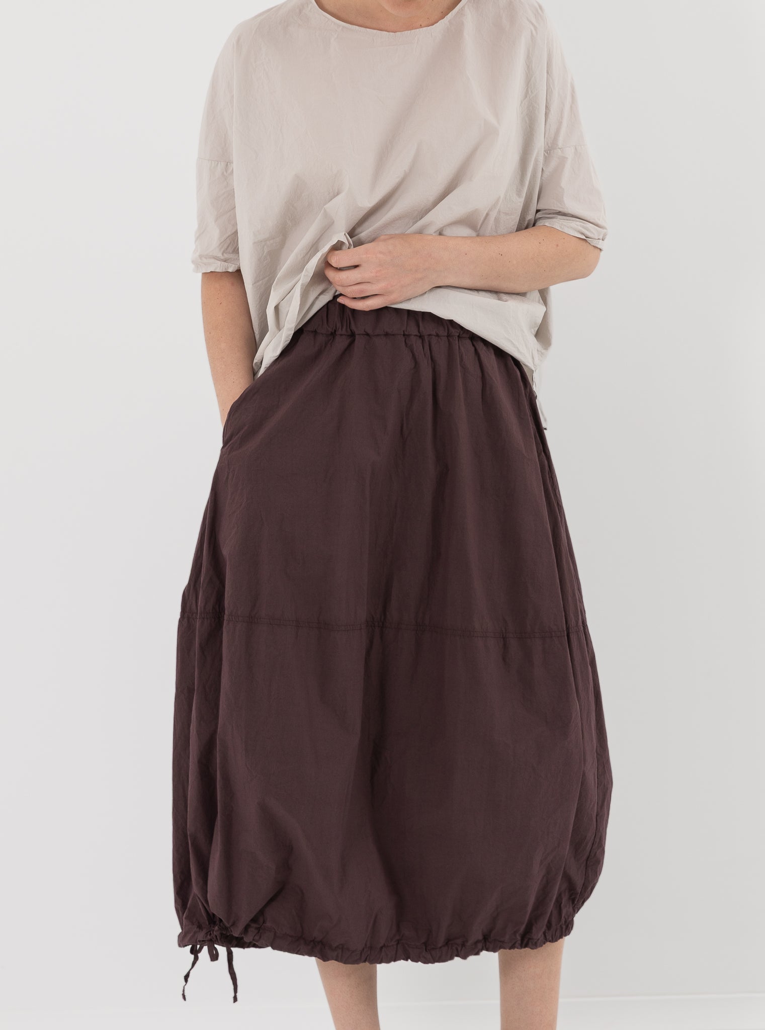 Album di Famiglia Balloon Skirt in Grape TC - ALBUM DI FAMIGLIA at Worthwhile - shop SKIRT