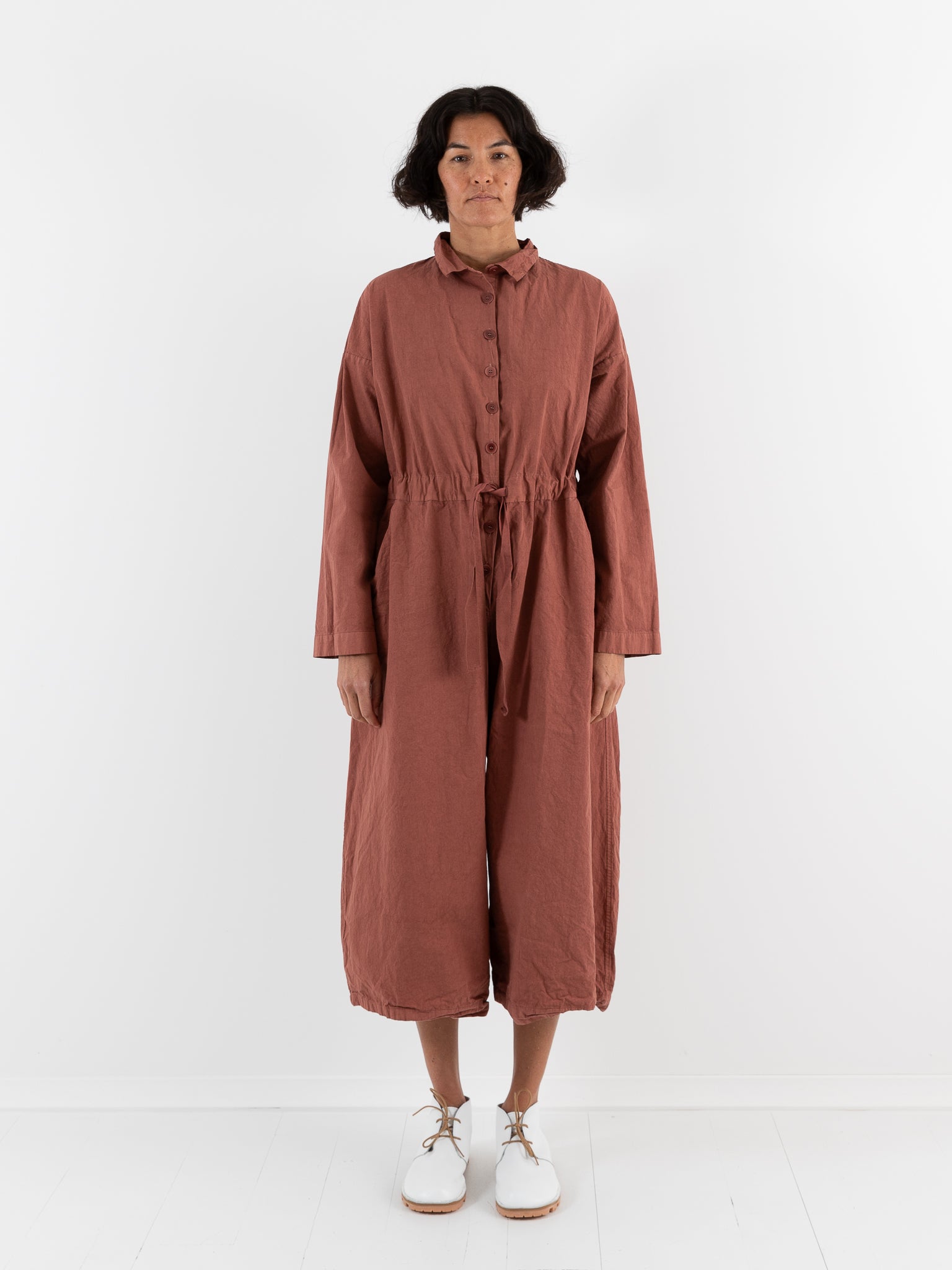 Album Di Famiglia Cargo Jumpsuit in Coral CC - ALBUM DI FAMIGLIA at Worthwhile - shop JUMPSUIT