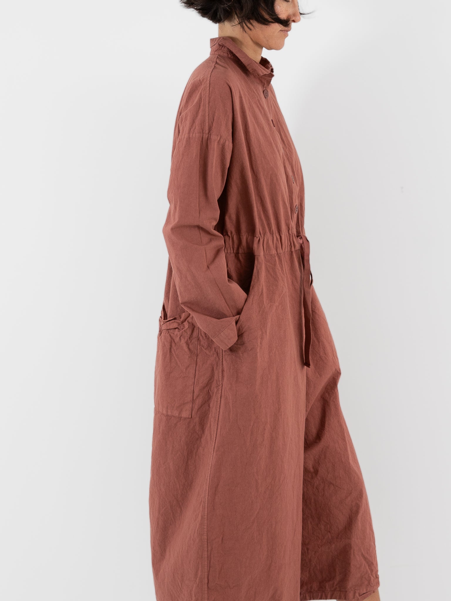 Album Di Famiglia Cargo Jumpsuit in Coral CC - ALBUM DI FAMIGLIA at Worthwhile - shop JUMPSUIT