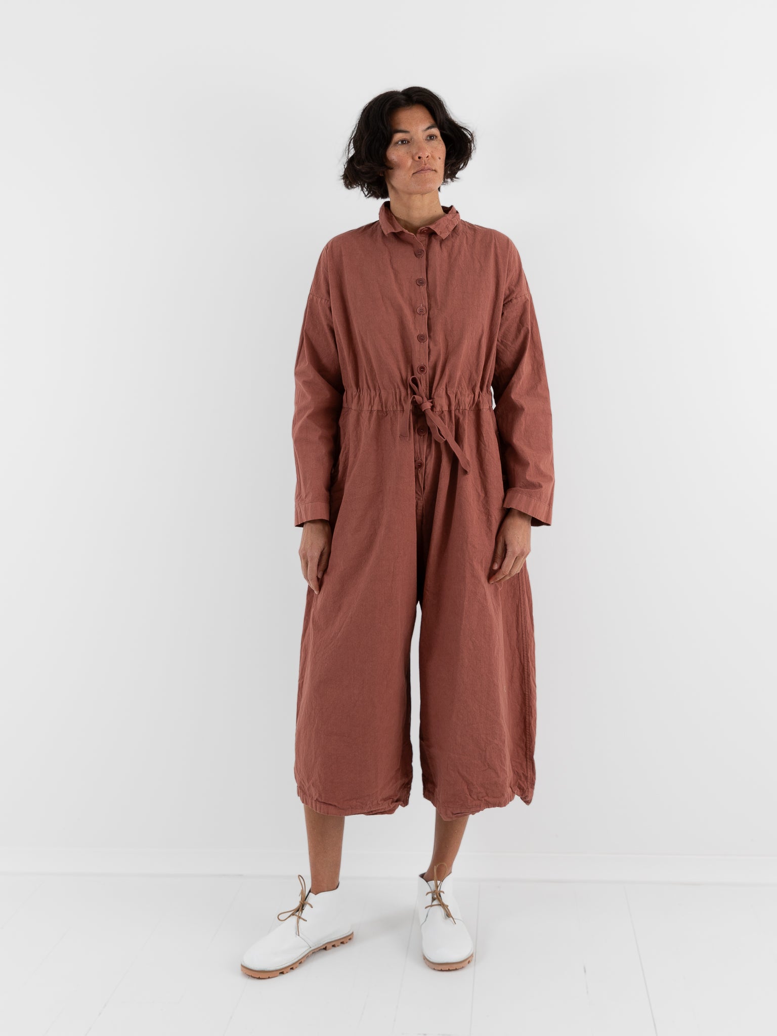 Album Di Famiglia Cargo Jumpsuit in Coral CC - ALBUM DI FAMIGLIA at Worthwhile - shop JUMPSUIT