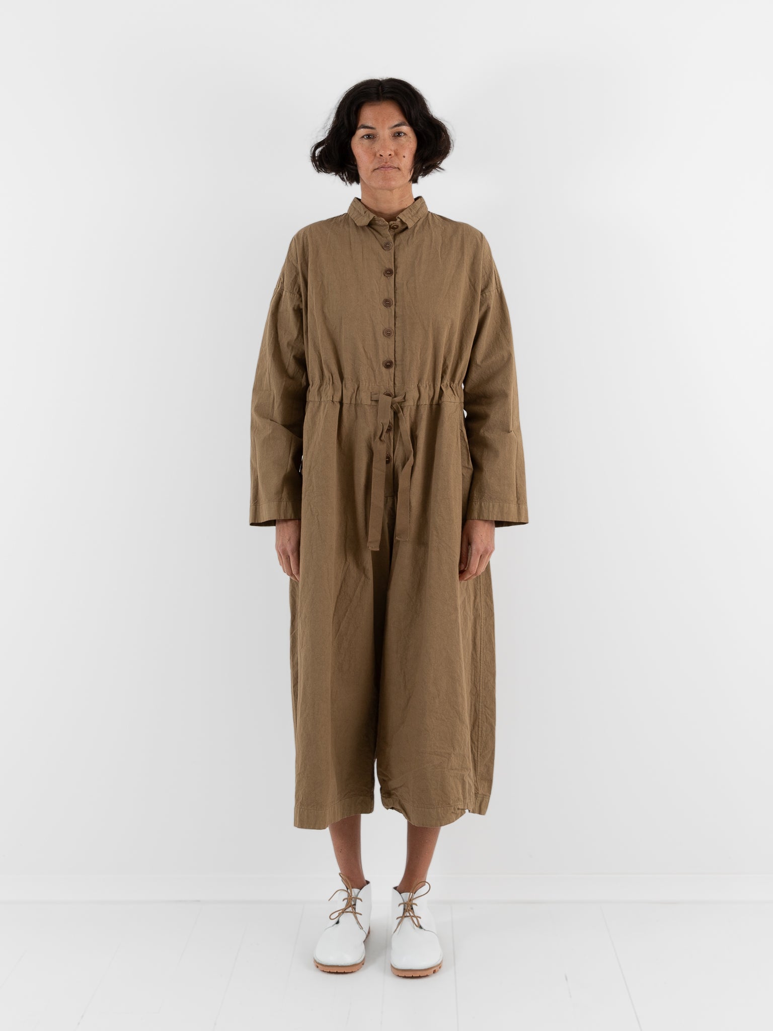 Album Di Famiglia Cargo Jumpsuit in Gold CC - ALBUM DI FAMIGLIA at Worthwhile - shop JUMPSUIT