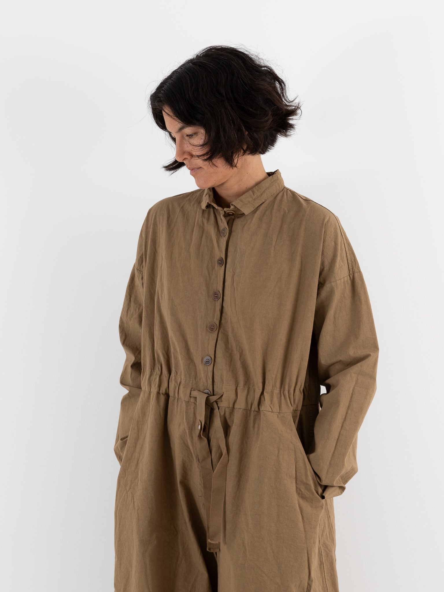 Album Di Famiglia Cargo Jumpsuit in Gold CC - ALBUM DI FAMIGLIA at Worthwhile - shop JUMPSUIT