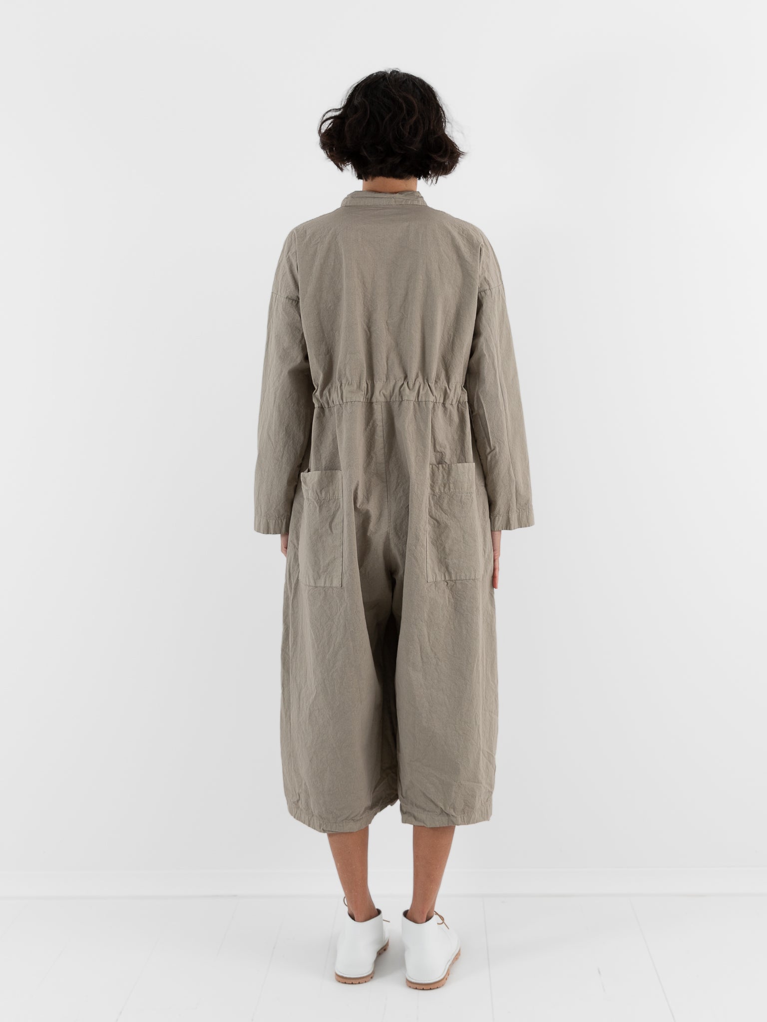Album Di Famiglia Cargo Jumpsuit in Stone CC - ALBUM DI FAMIGLIA at Worthwhile - shop JUMPSUIT