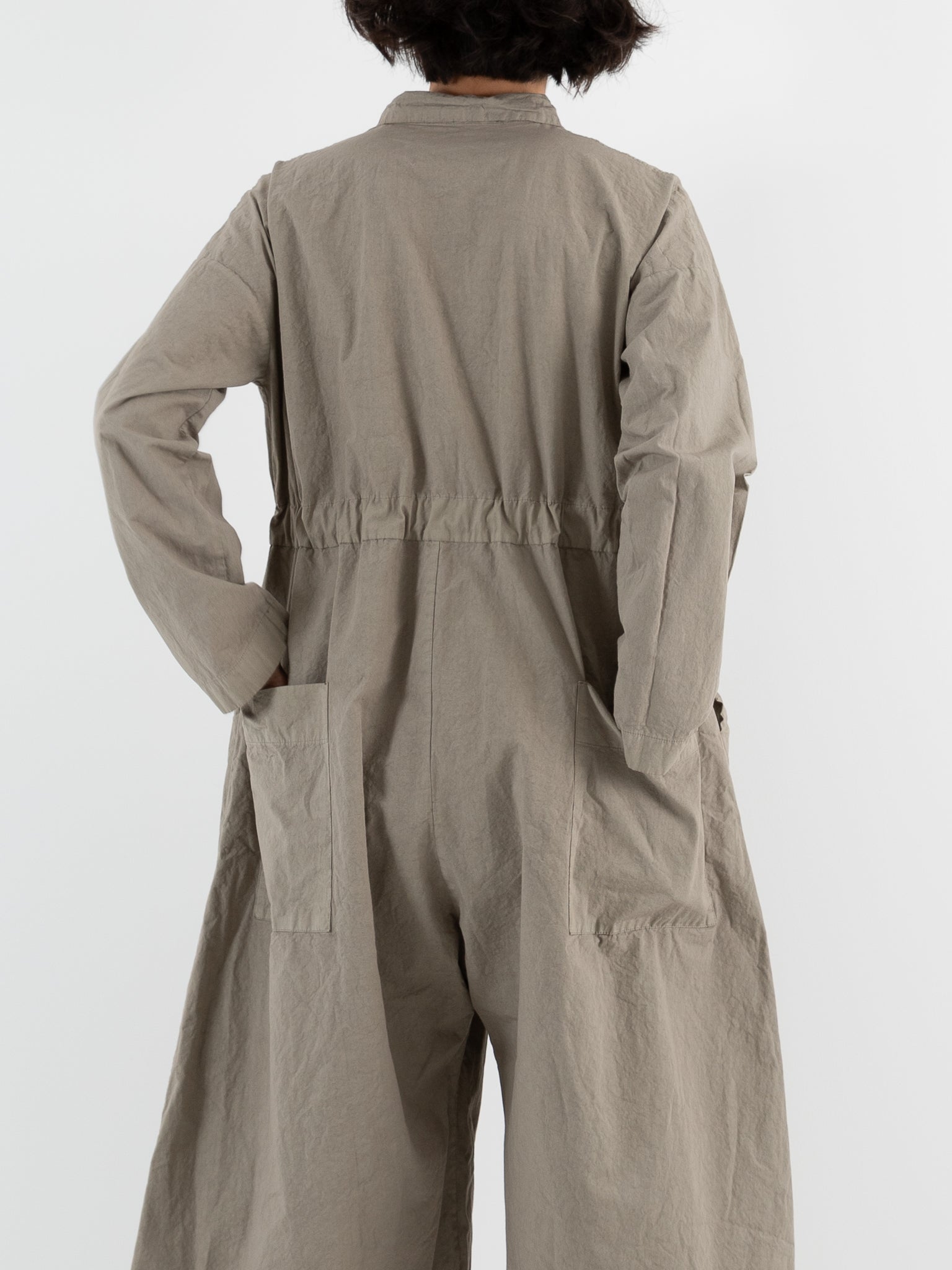 Album Di Famiglia Cargo Jumpsuit in Stone CC - ALBUM DI FAMIGLIA at Worthwhile - shop JUMPSUIT