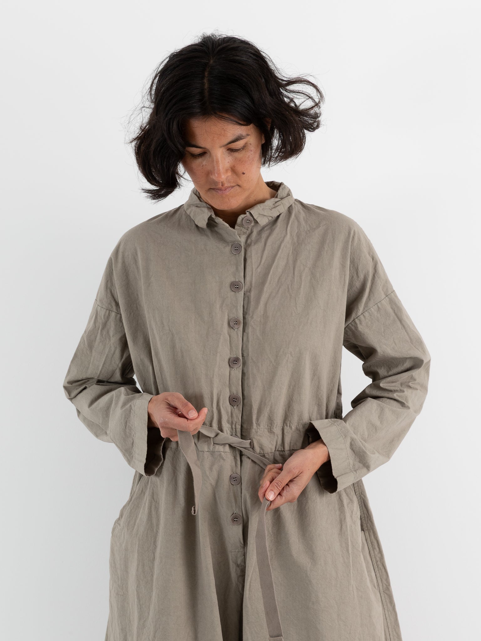 Album Di Famiglia Cargo Jumpsuit in Stone CC - ALBUM DI FAMIGLIA at Worthwhile - shop JUMPSUIT