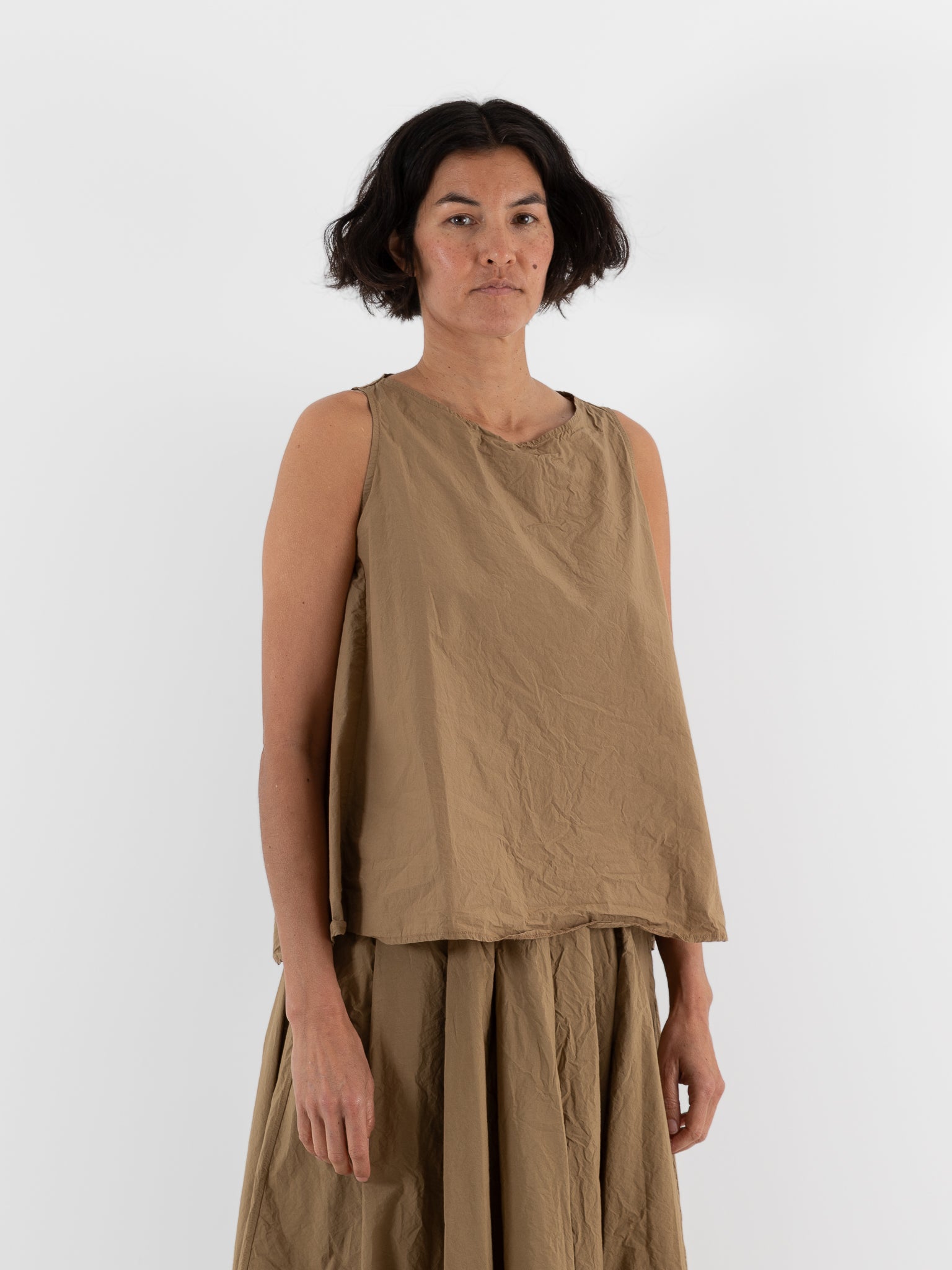 Album Di Famiglia Sleeveless Top in Gold TC - ALBUM DI FAMIGLIA at Worthwhile - shop TOP