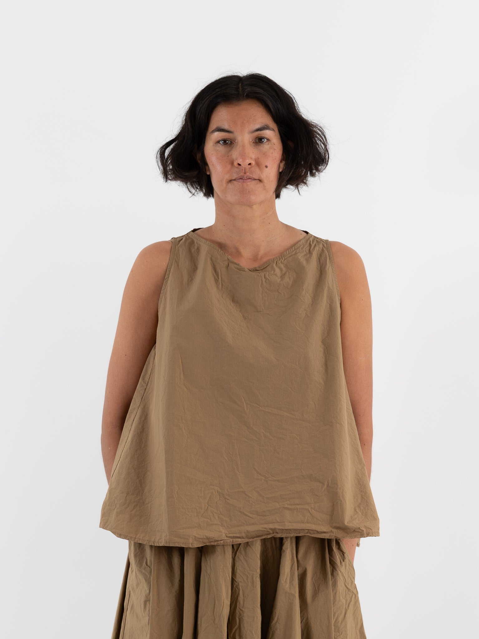 Album Di Famiglia Sleeveless Top in Gold TC - ALBUM DI FAMIGLIA at Worthwhile - shop TOP