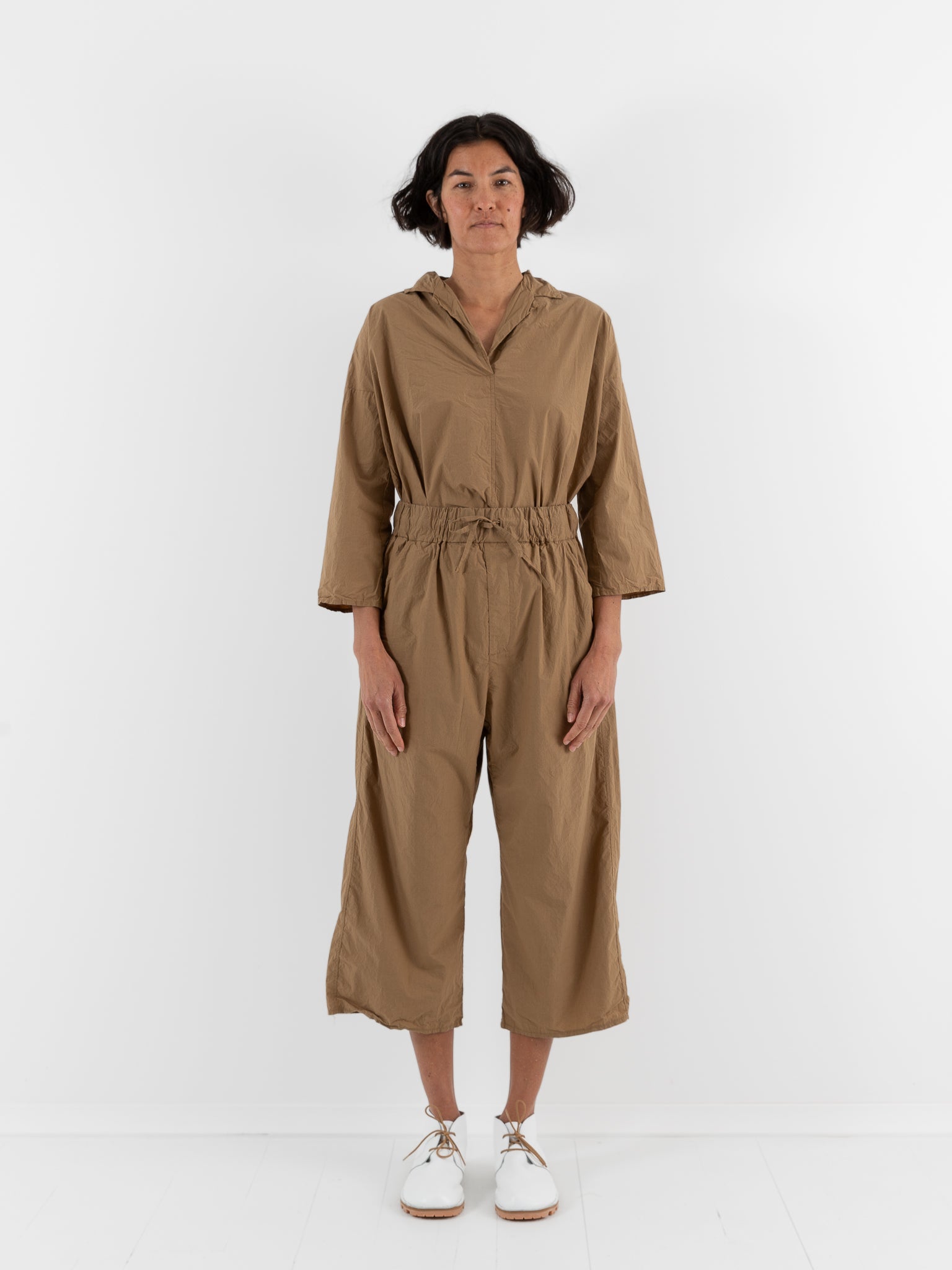 Album Di Famiglia Wide & Short Trousers in Gold TC - ALBUM DI FAMIGLIA at Worthwhile - shop PANT