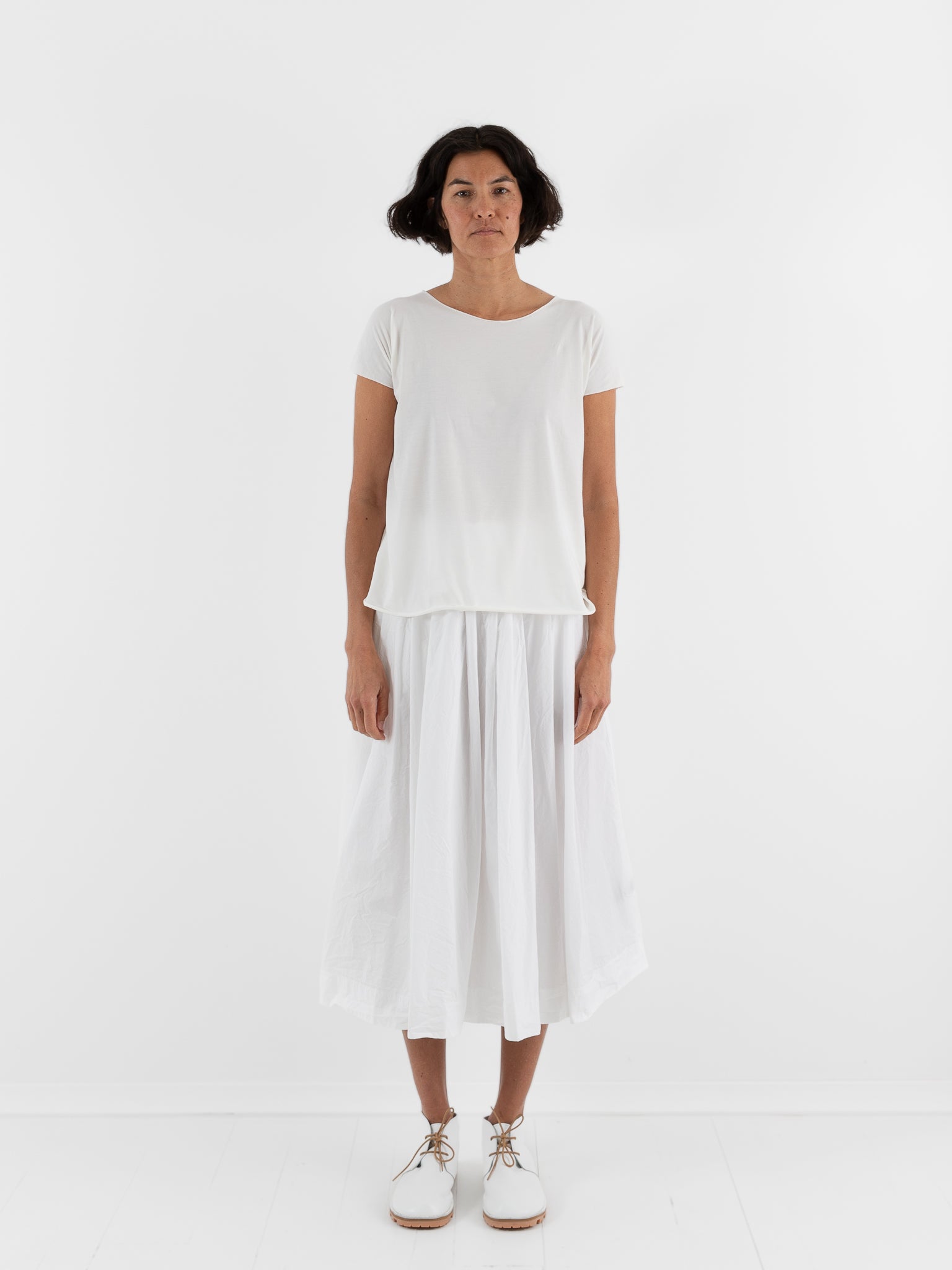 Album Di Famiglia Knit T-Shirt in Milk LJS - ALBUM DI FAMIGLIA at Worthwhile - shop TOP