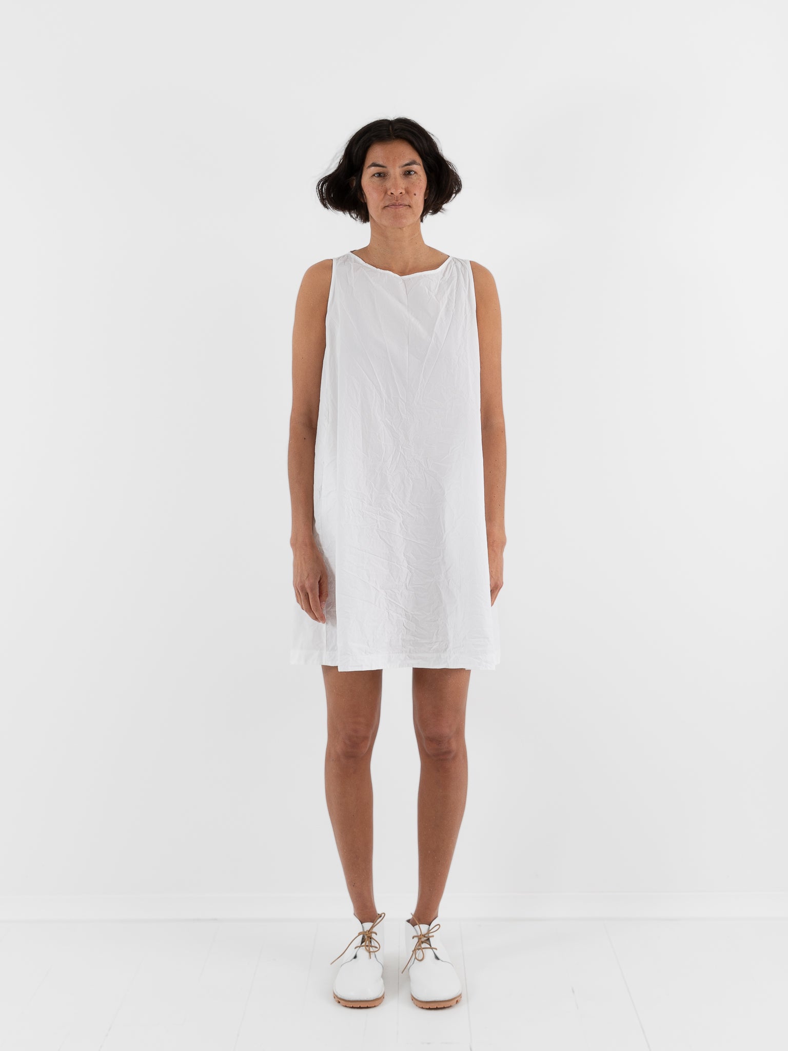 Album Di Famiglia Sleeveless Tunic in Milk TC - ALBUM DI FAMIGLIA at Worthwhile - shop TOP
