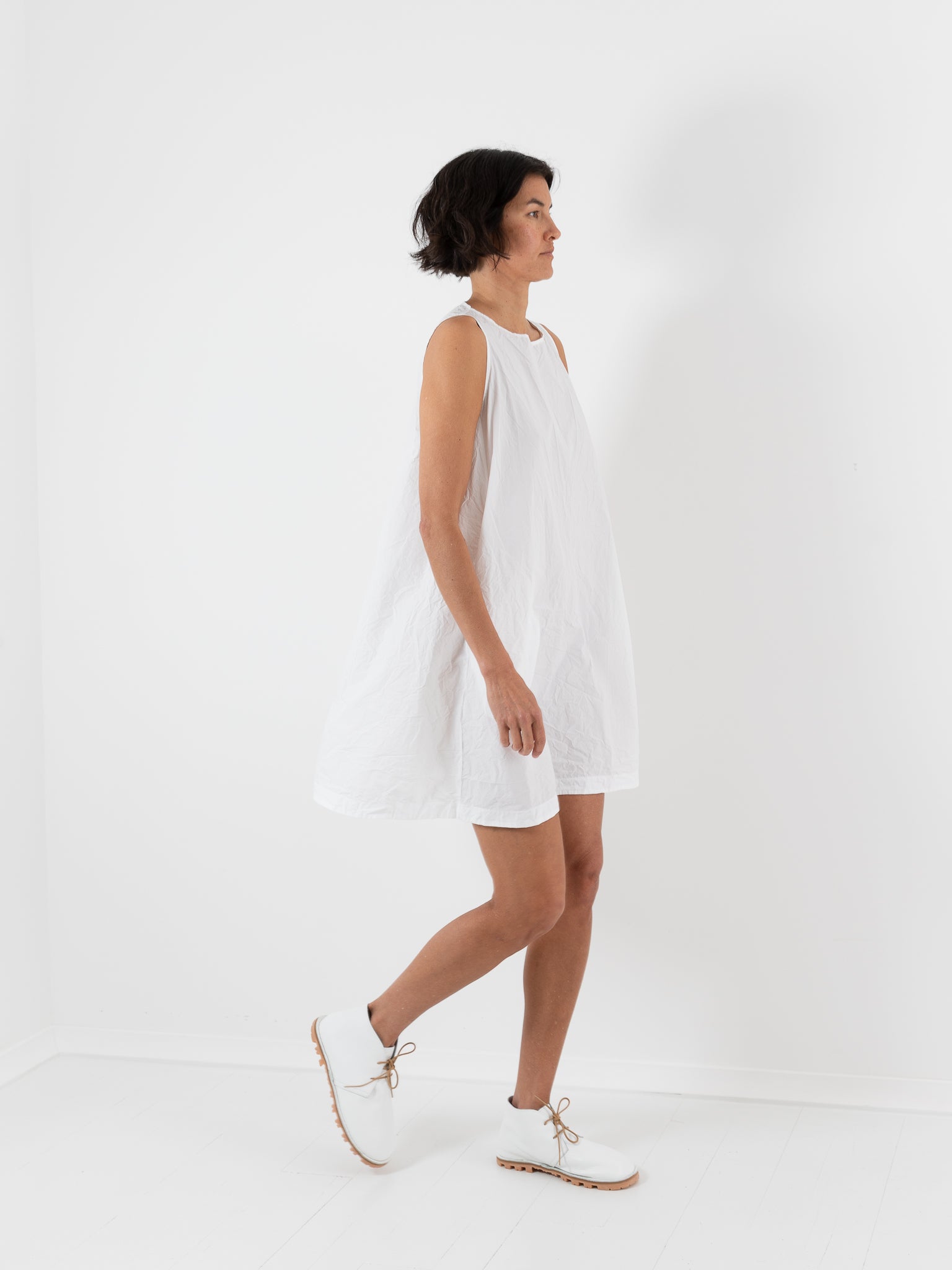 Album Di Famiglia Sleeveless Tunic in Milk TC - ALBUM DI FAMIGLIA at Worthwhile - shop TOP
