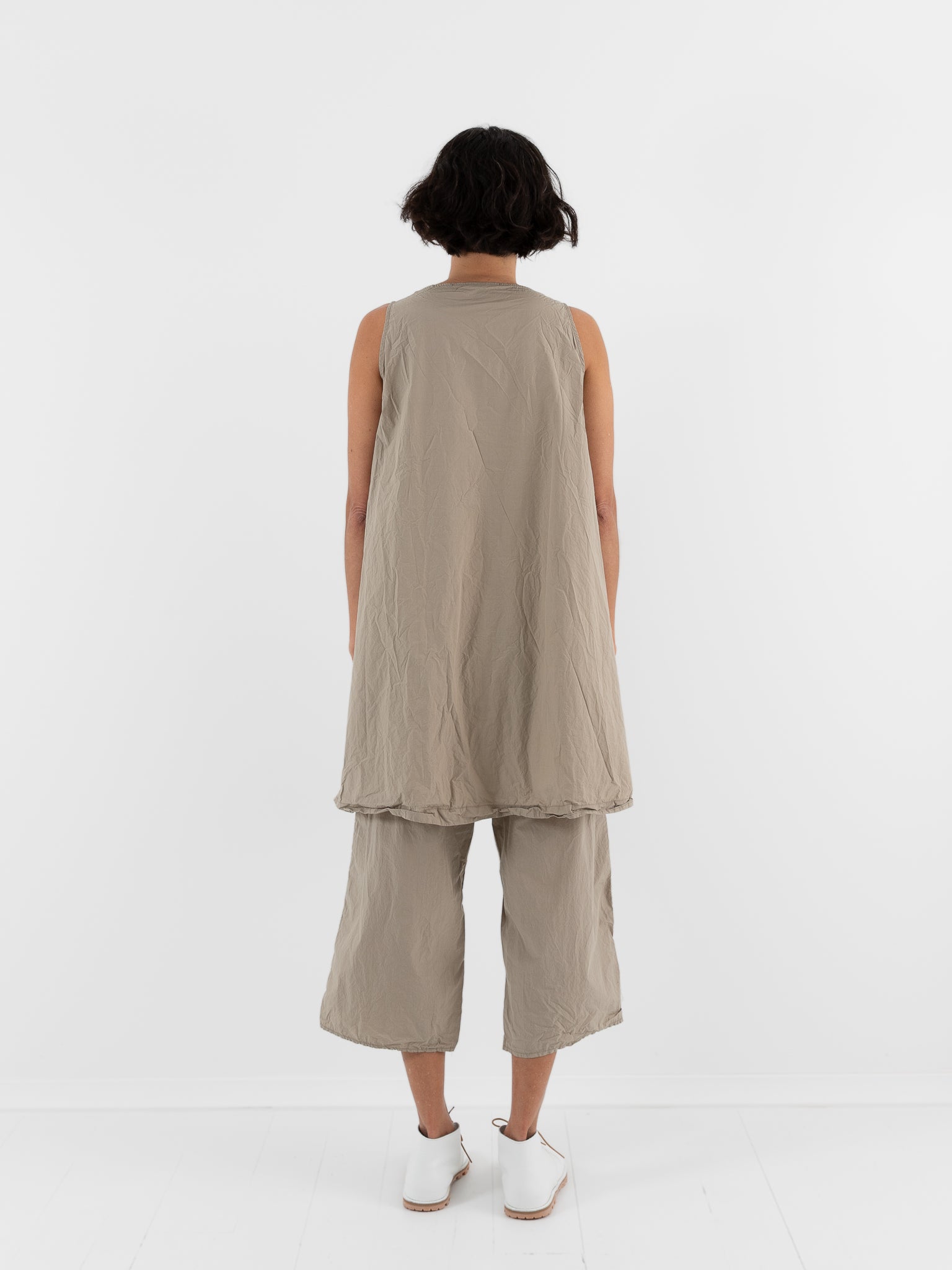 Album Di Famiglia Sleeveless Tunic in Stone TC - ALBUM DI FAMIGLIA at Worthwhile - shop TOP