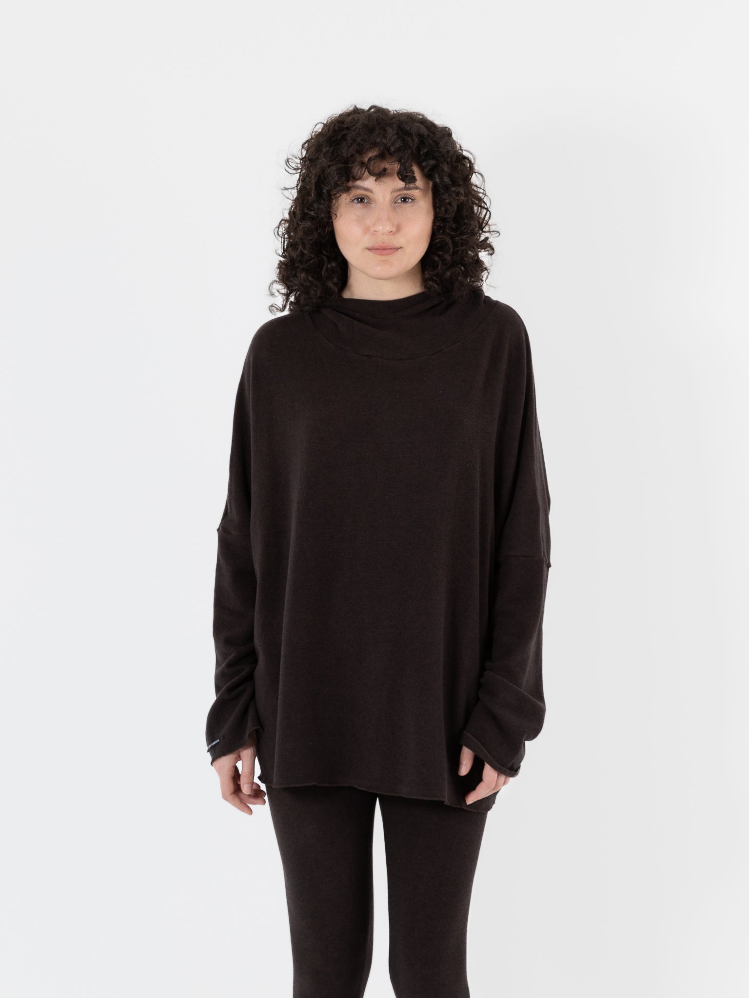 Album Di Famiglia Big Big Hoodie in Chocolate JP - ALBUM DI FAMIGLIA at Worthwhile - shop TOP