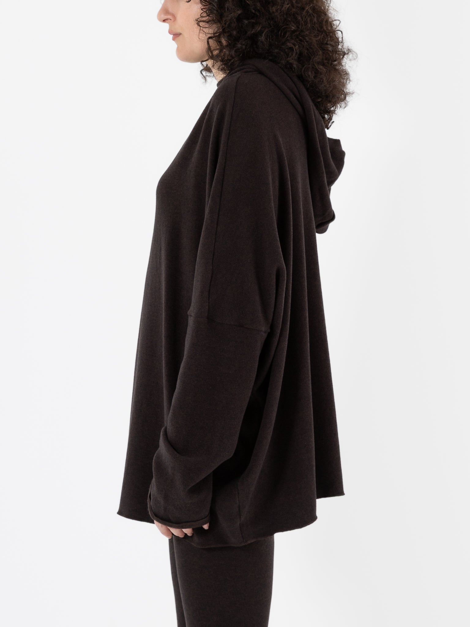 Album Di Famiglia Big Big Hoodie in Chocolate JP - ALBUM DI FAMIGLIA at Worthwhile - shop TOP