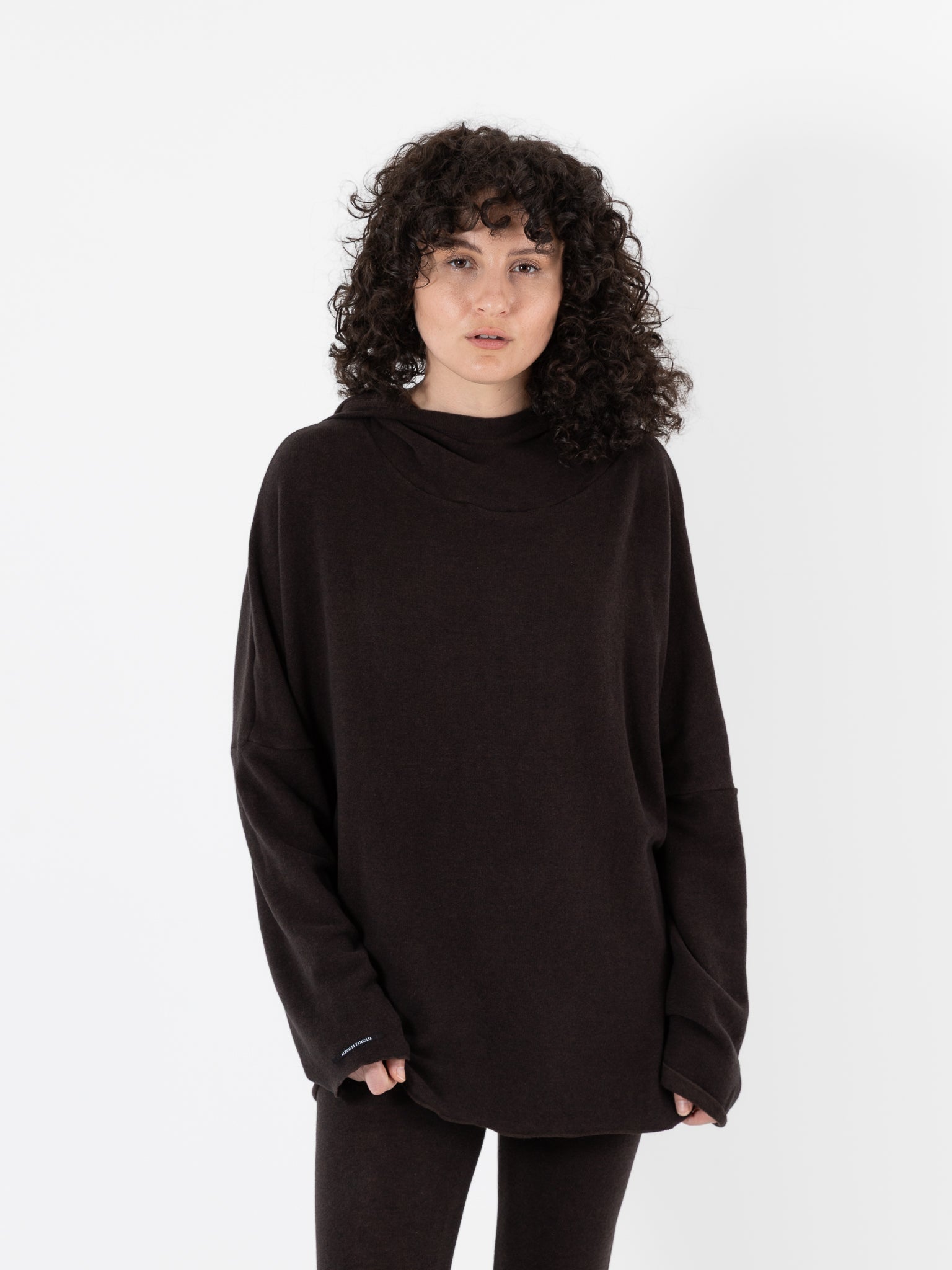 Album Di Famiglia Big Big Hoodie in Chocolate JP - ALBUM DI FAMIGLIA at Worthwhile - shop TOP