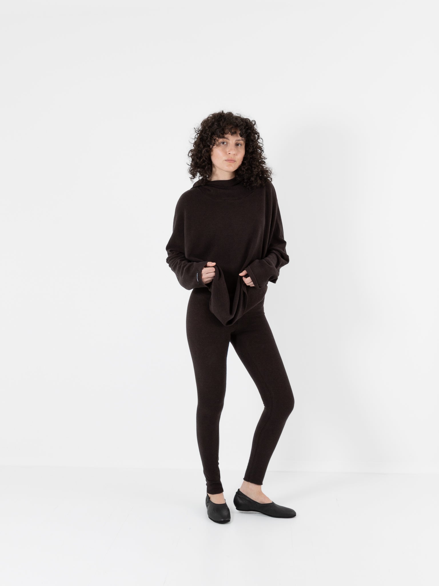 Album Di Famiglia Legging in Chocolate JP - ALBUM DI FAMIGLIA at Worthwhile - shop LEGGINGS