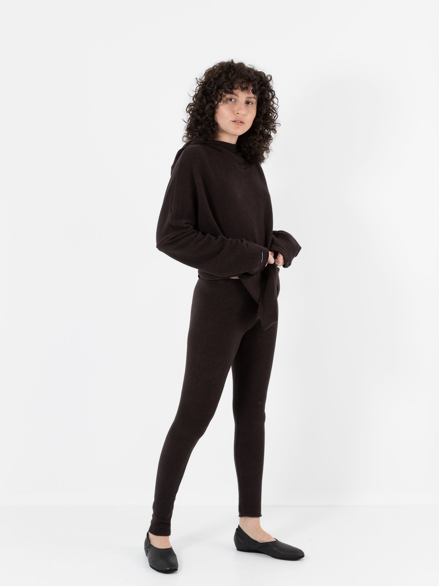 Album Di Famiglia Legging in Chocolate JP - ALBUM DI FAMIGLIA at Worthwhile - shop LEGGINGS