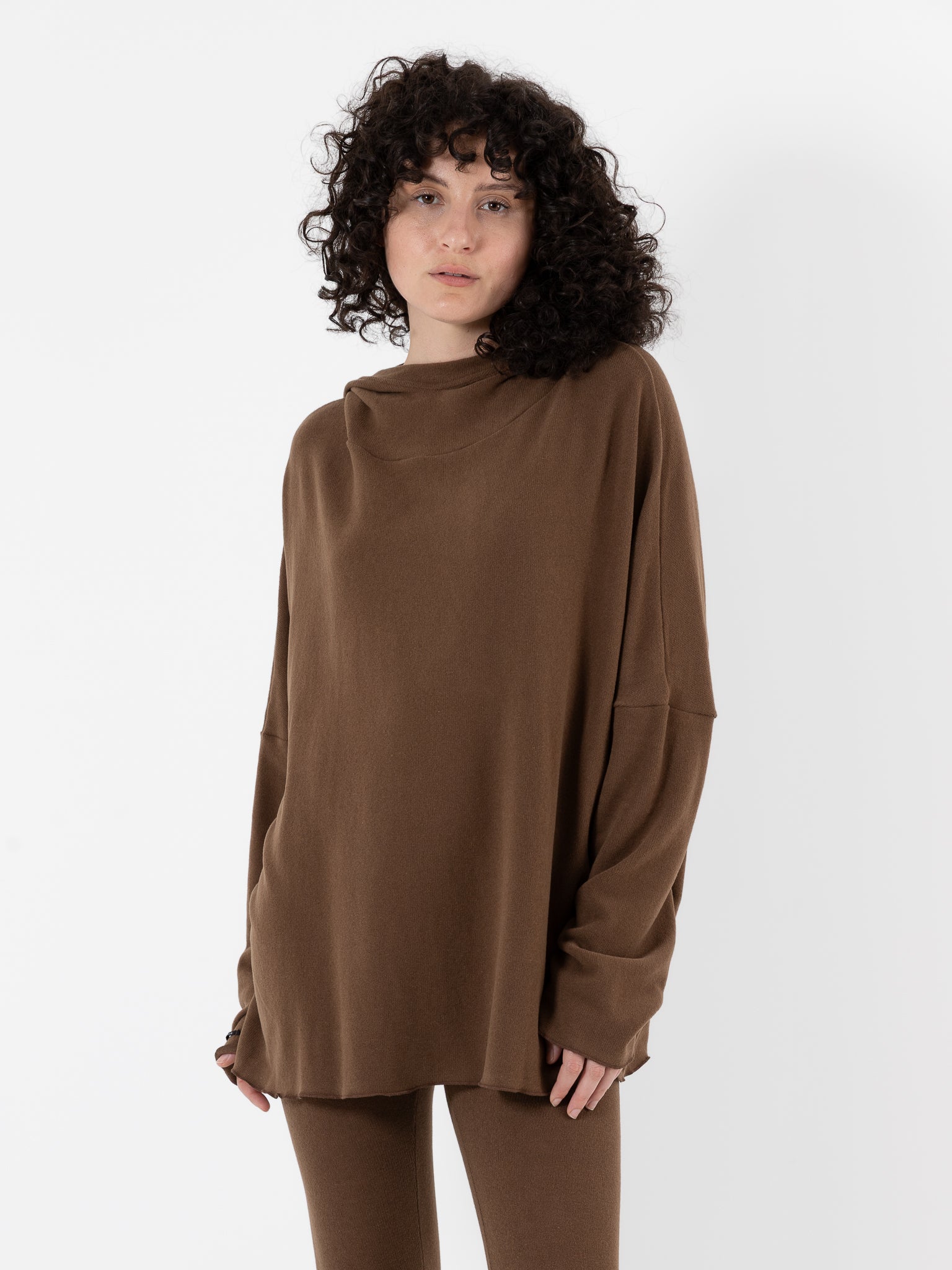 Album Di Famiglia Big Big Hoodie in Chestnut JP - ALBUM DI FAMIGLIA at Worthwhile - shop TOP