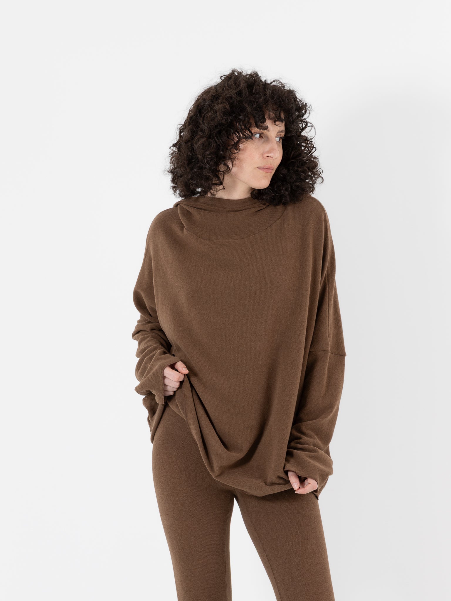 Album Di Famiglia Big Big Hoodie in Chestnut JP - ALBUM DI FAMIGLIA at Worthwhile - shop TOP