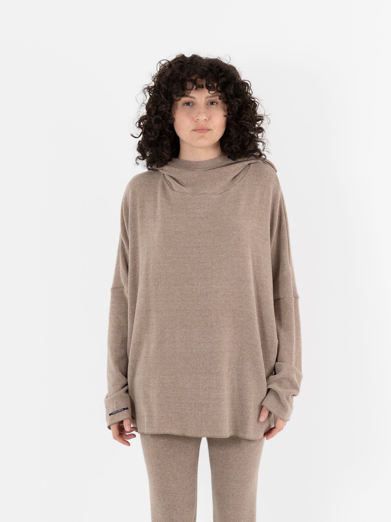 Album Di Famiglia Big Big Hoodie in Marron Glace JP - ALBUM DI FAMIGLIA at Worthwhile - shop TOP